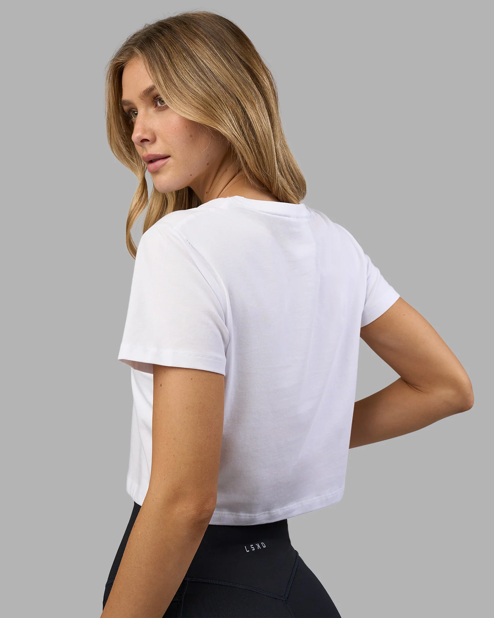 Go-To FLXCotton Baby Tee - White-Digital Mist