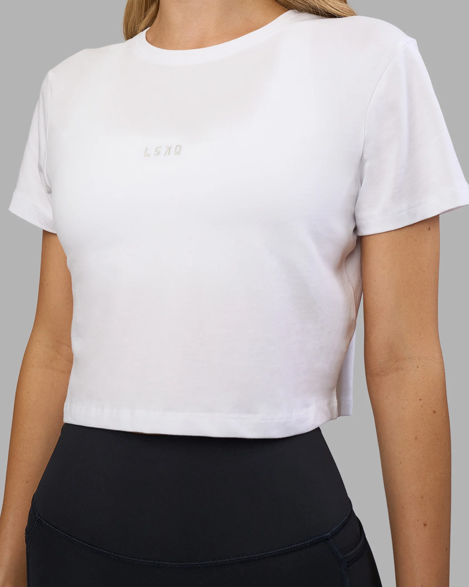 Go-To FLXCotton Baby Tee - White-Digital Mist