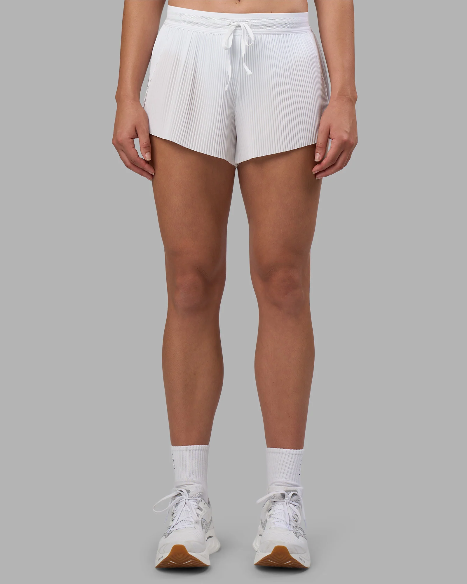 Accelerate 3" Pleated Mid-Rise Running Short - White 3 Accelerate 3" Pleated Mid-Rise Running Short - White