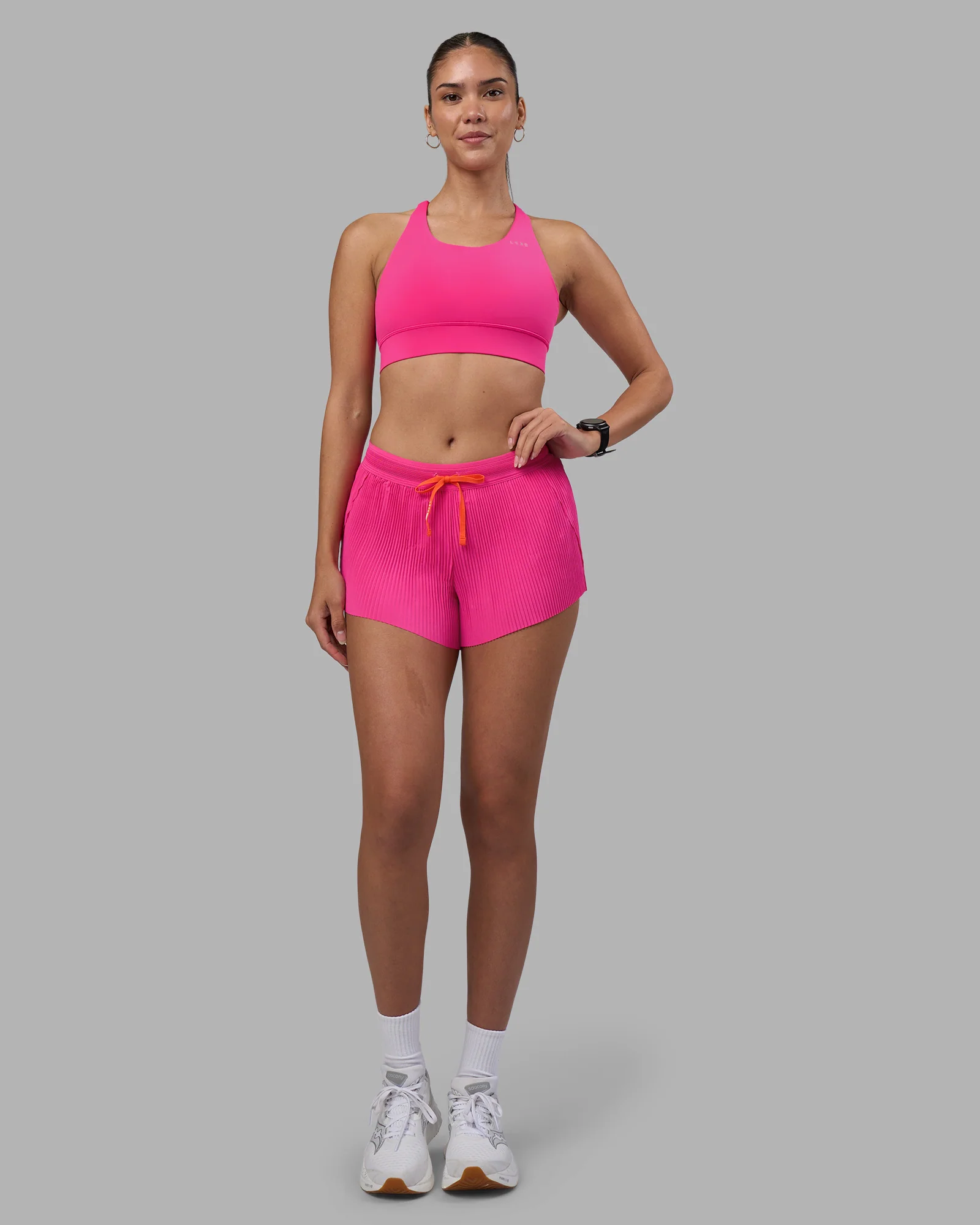 Accelerate 3" Pleated Mid-Rise Running Short - Ultra Pink