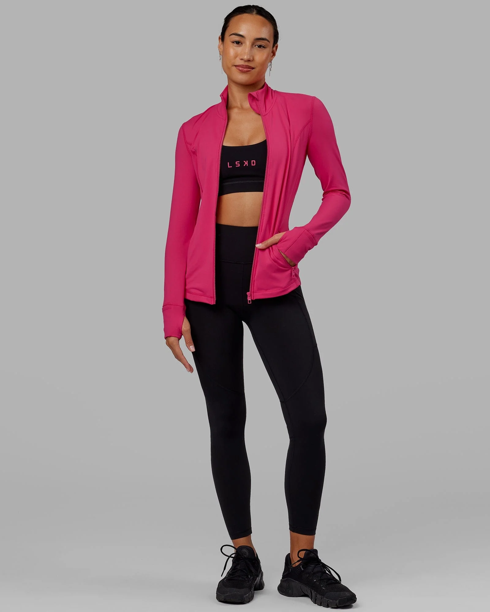 Stride Zip Through Jacket - Boysenberry