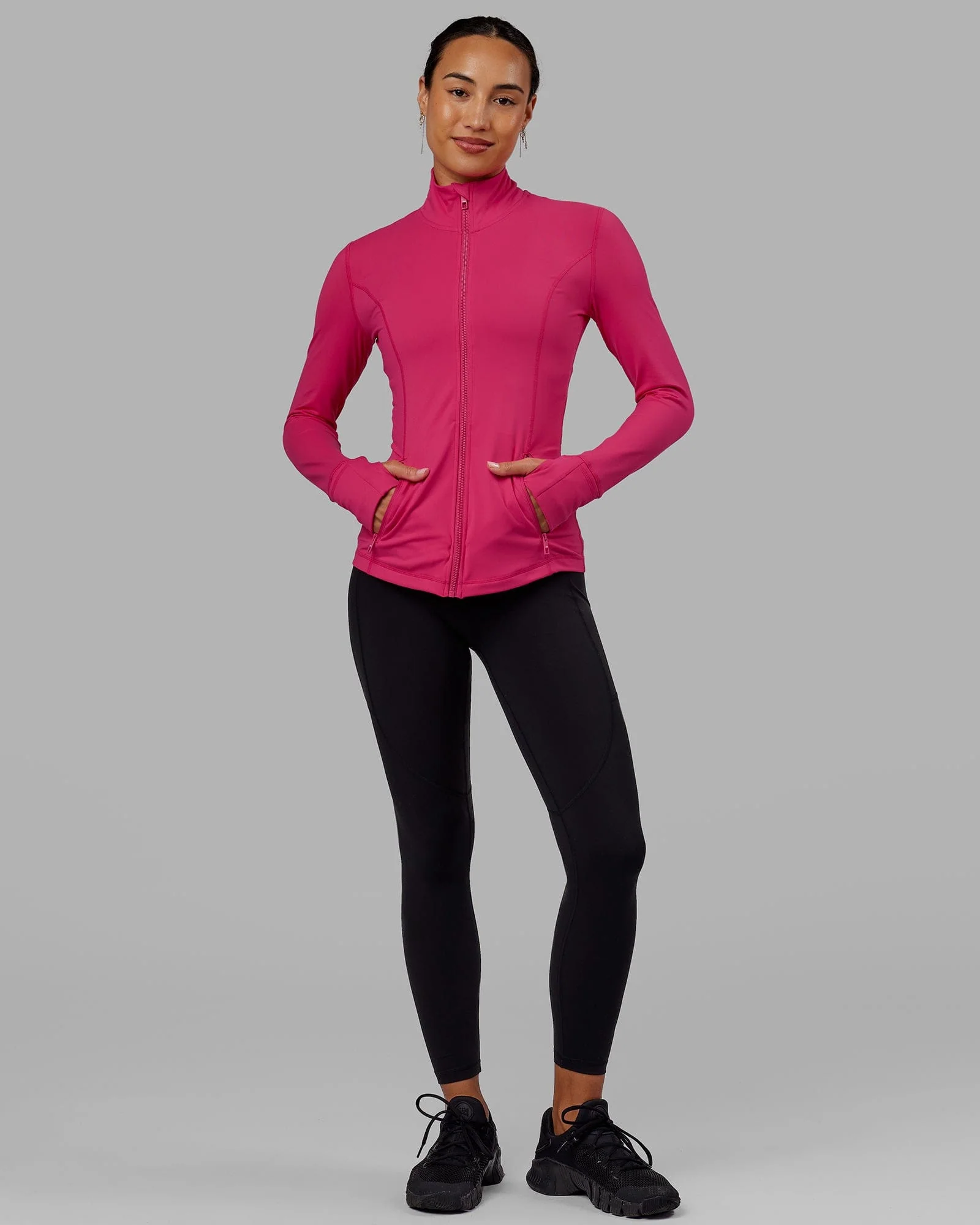 Stride Zip Through Jacket - Boysenberry