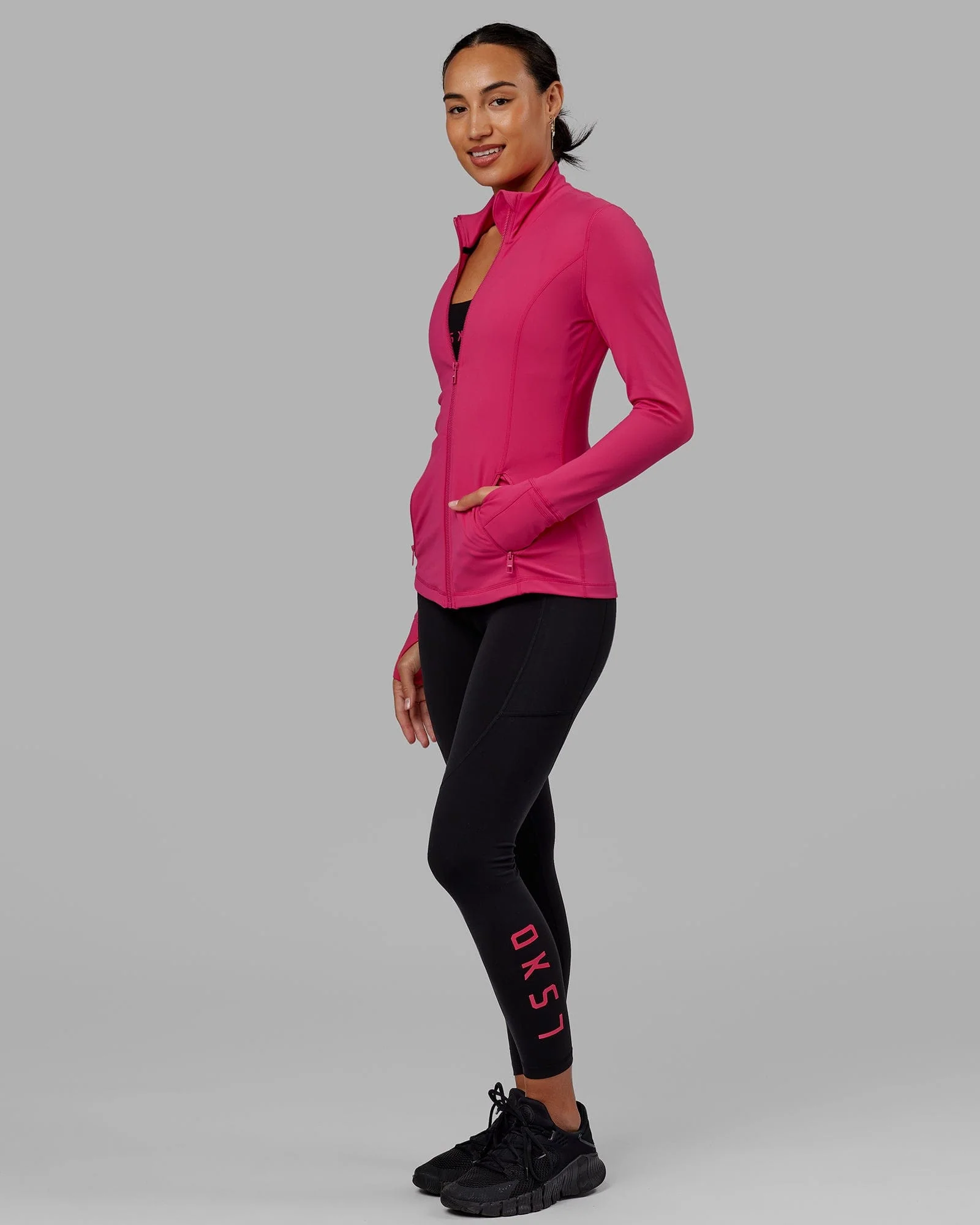 Stride Zip Through Jacket - Boysenberry