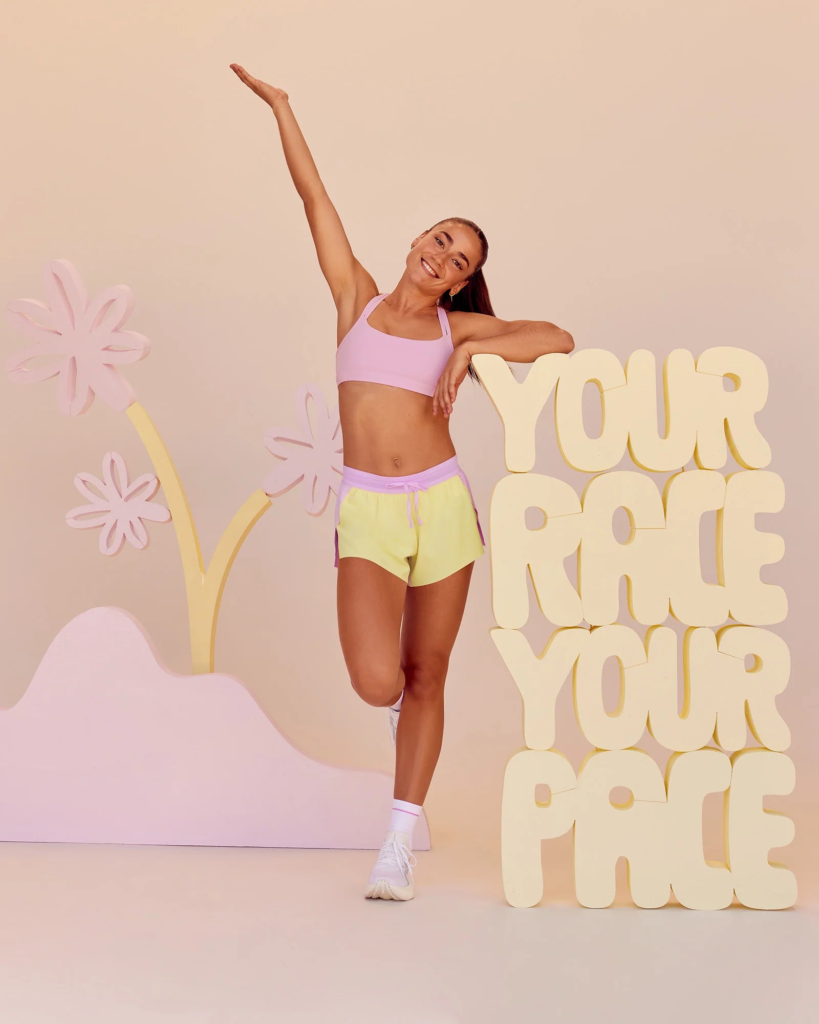 Accelerate 3" Mid-Rise Running Short - Marshmallow-Lemon