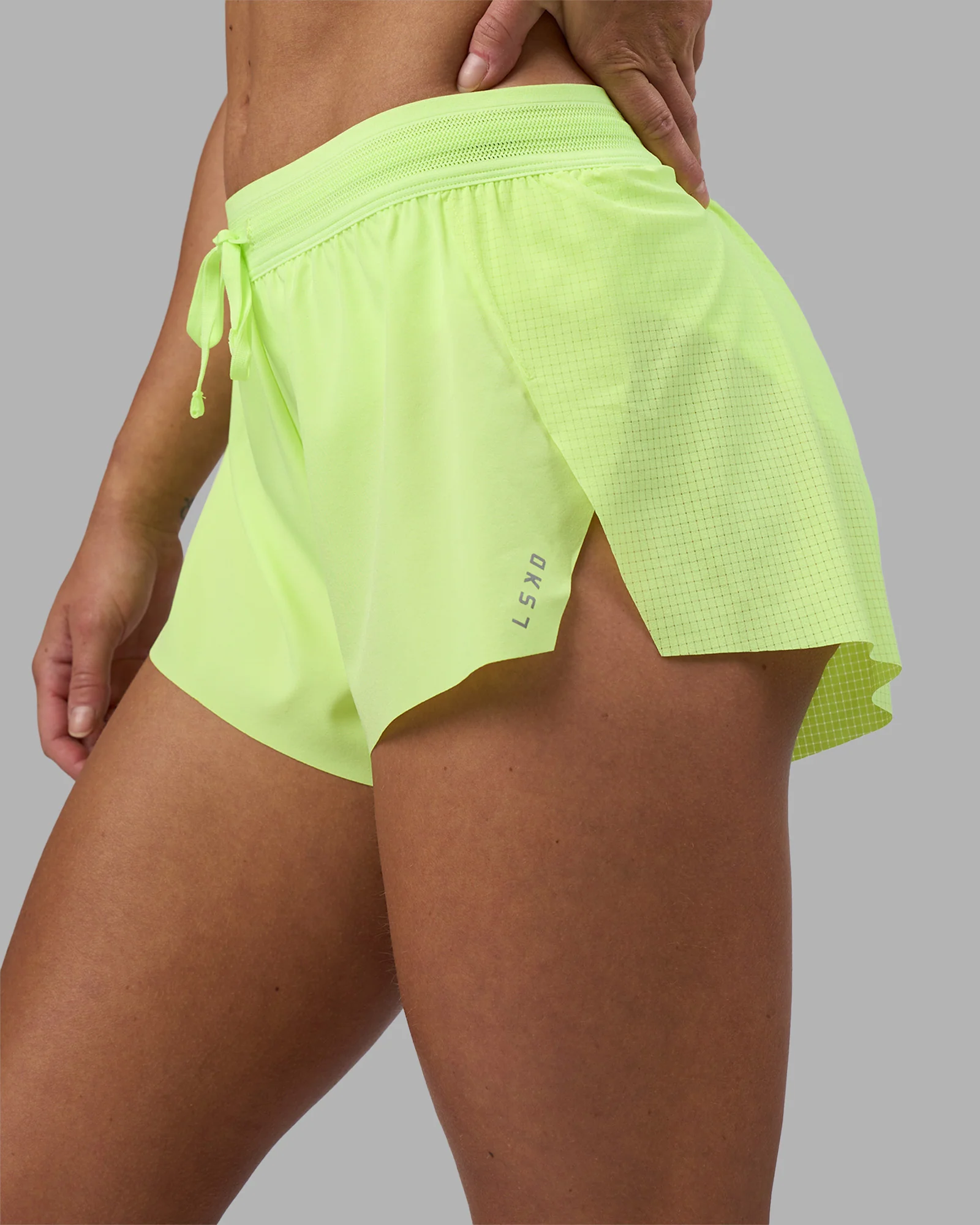 Accelerate 3" Running Short - Lime Glo