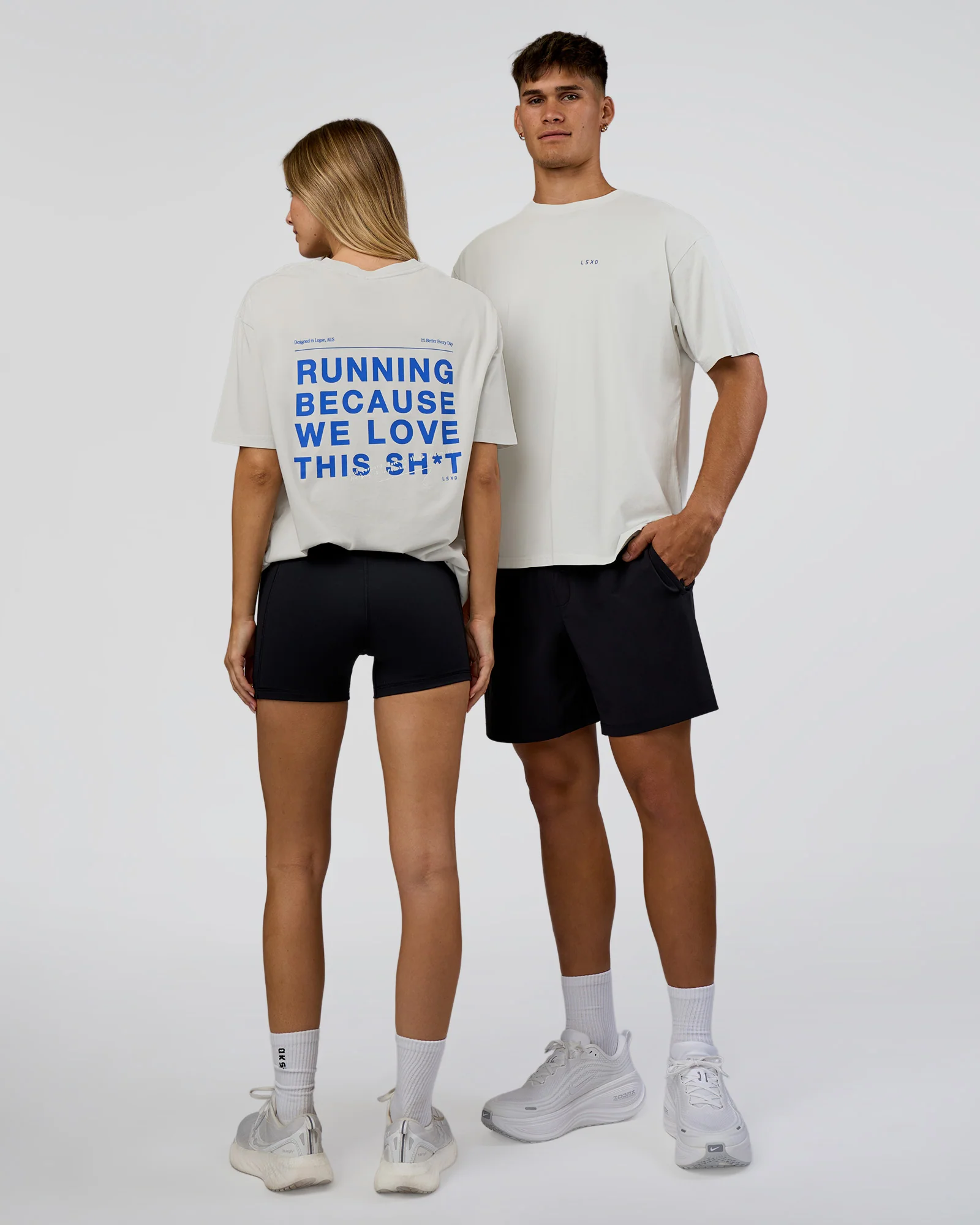 We Love This  FLXCotton Oversized Tee - Digital Mist Washed-Electric Indigo