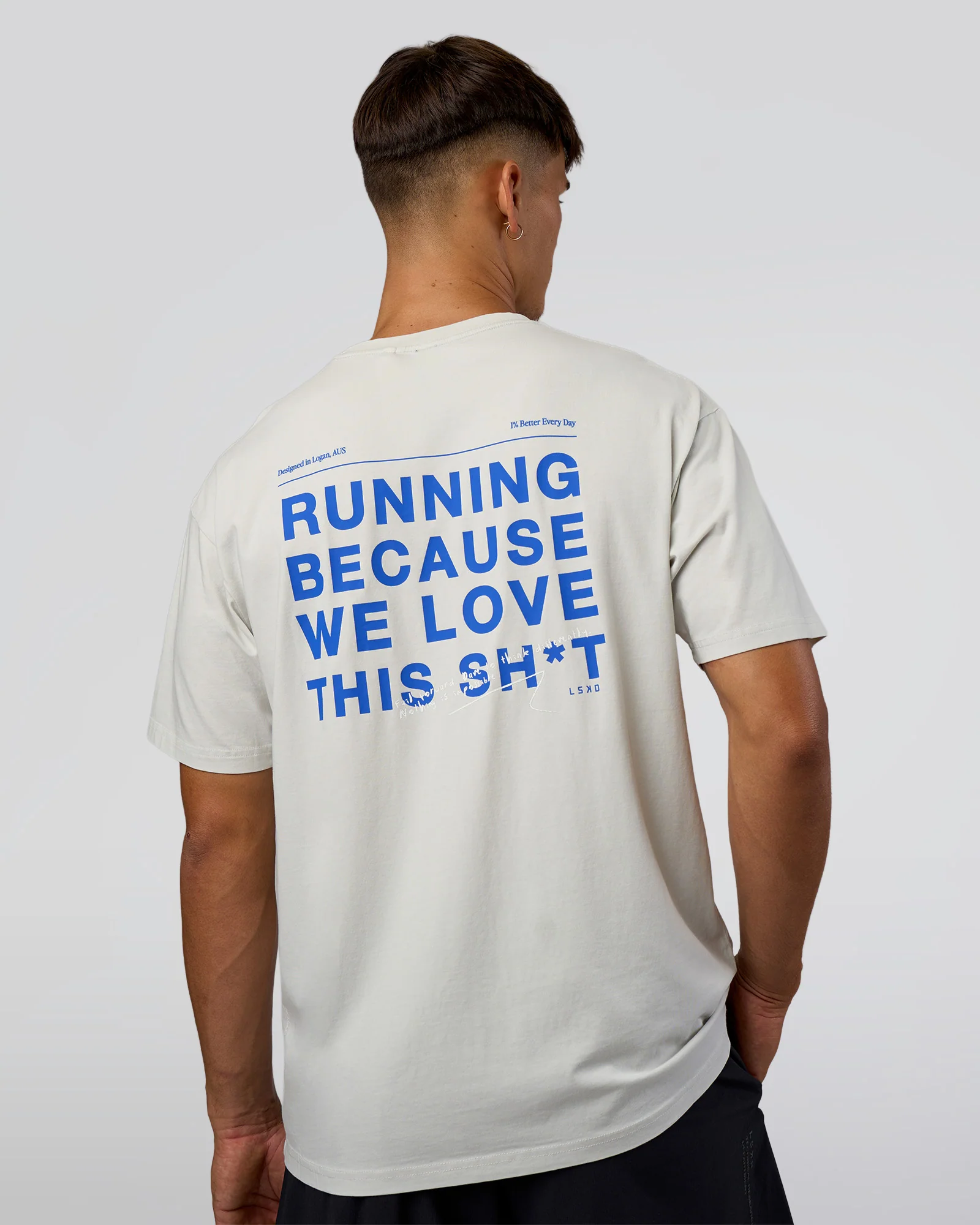 We Love This  FLXCotton Oversized Tee - Digital Mist Washed-Electric Indigo