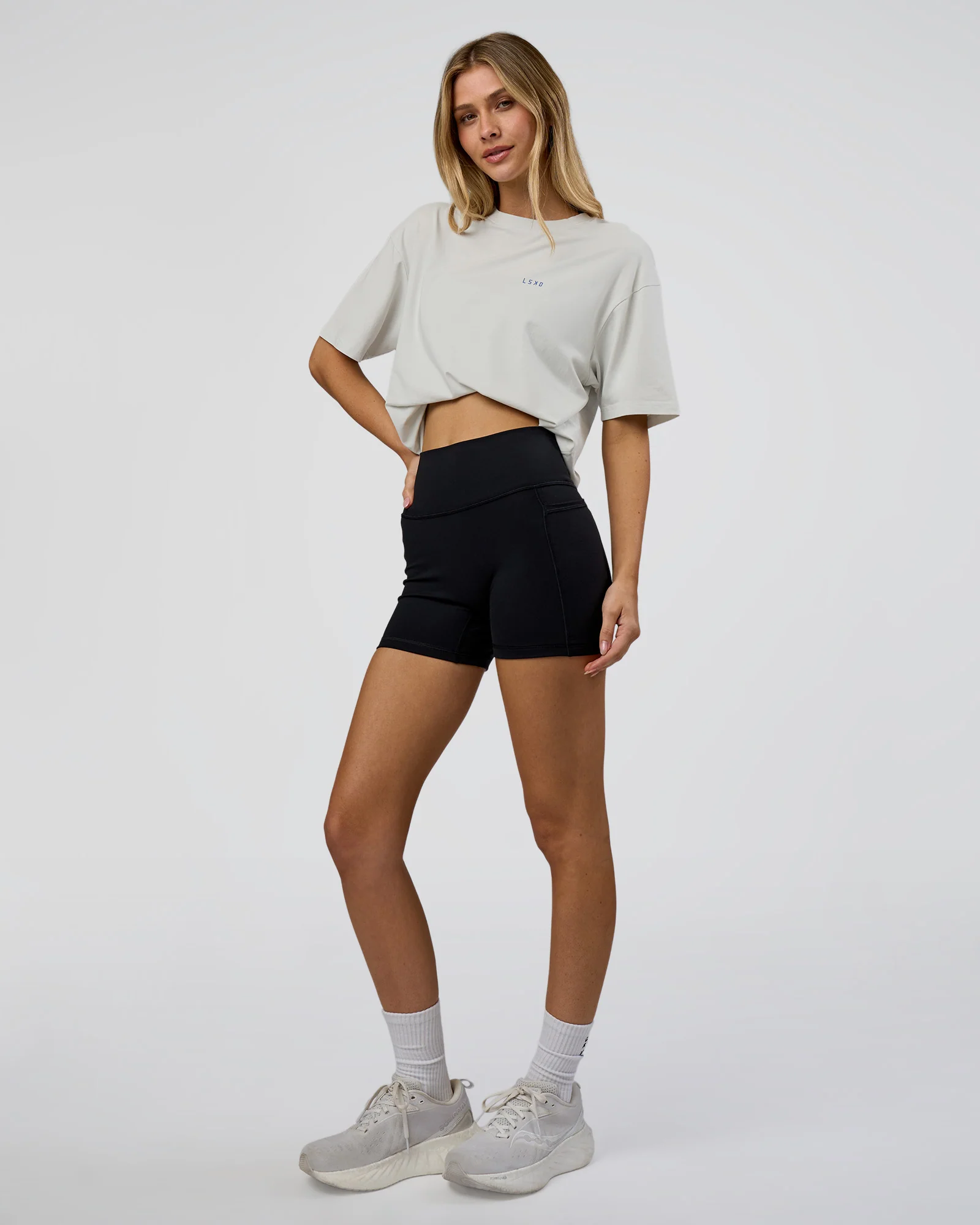 We Love This  FLXCotton Oversized Tee - Digital Mist Washed-Electric Indigo