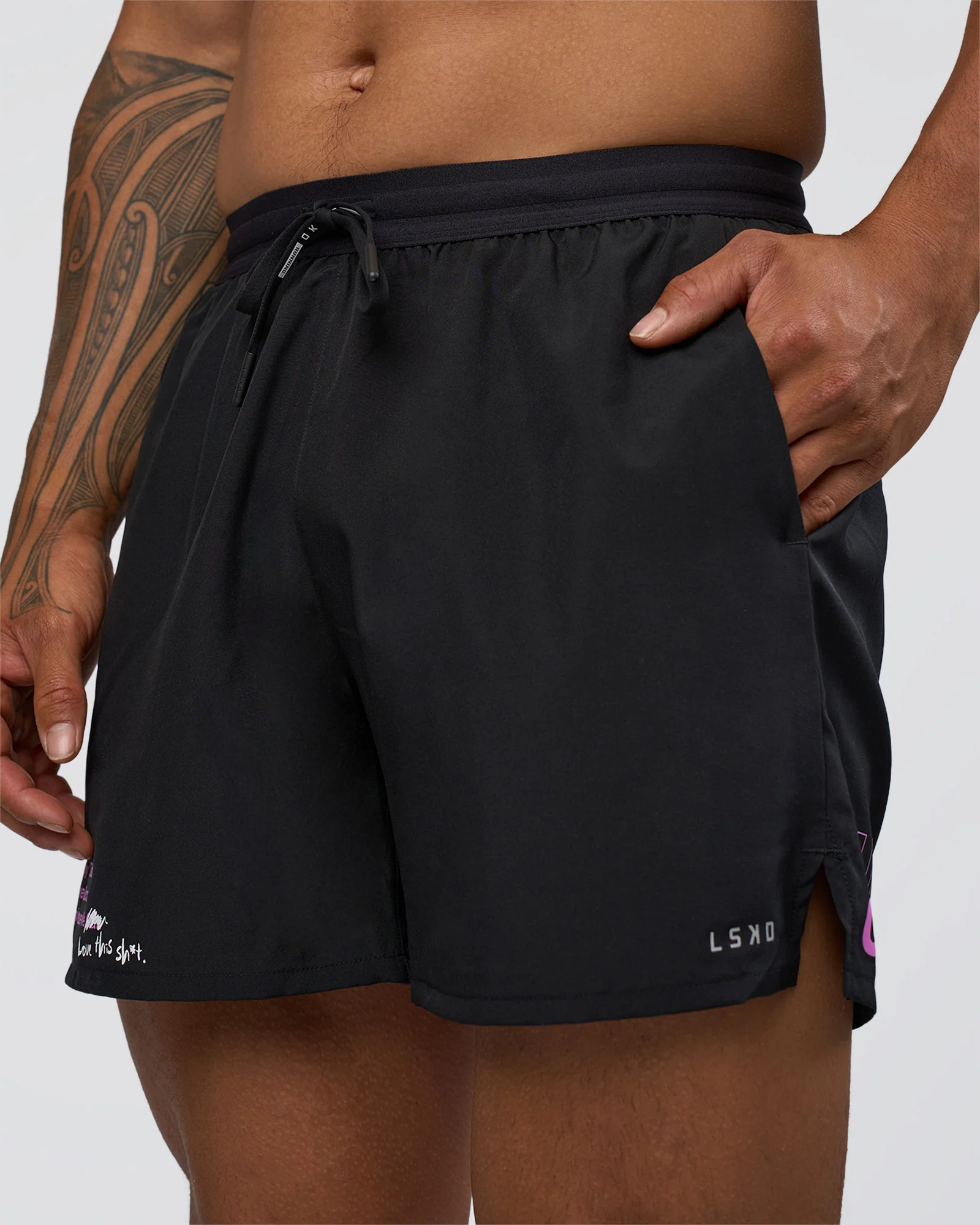 Pace 5" Lined Running Short - Black-Ultra Fuchsia 6 Pace 5" Lined Running Short - Black-Ultra Fuchsia