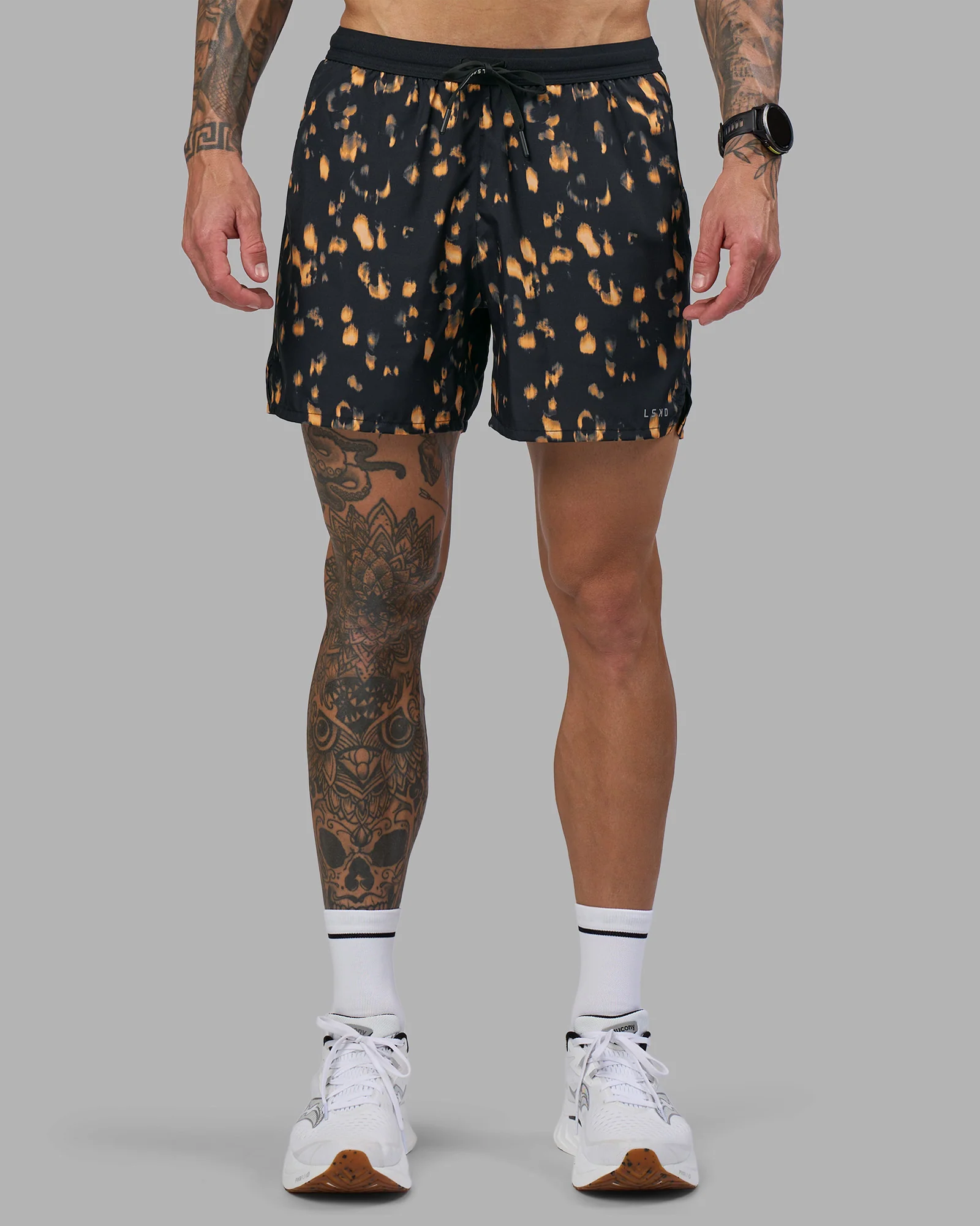 Pace 5" Lined Running Short - Markings Black Print 3 Pace 5" Lined Running Short - Markings Black Print