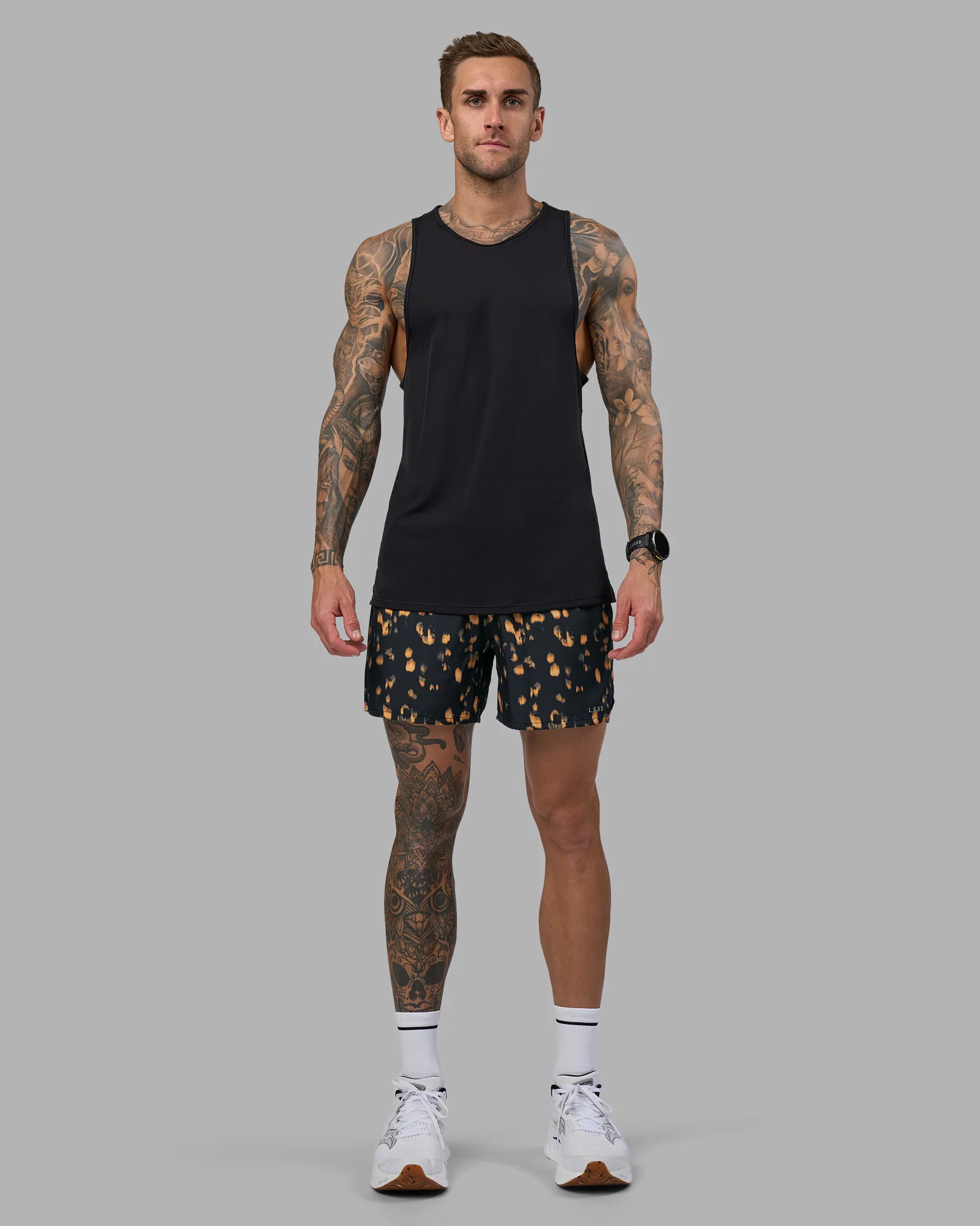 Pace 5" Lined Running Short - Markings Black Print 4 Pace 5" Lined Running Short - Markings Black Print