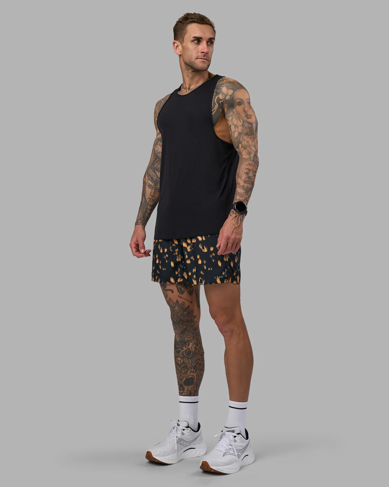 Pace 5" Lined Running Short - Markings Black Print 7 Pace 5" Lined Running Short - Markings Black Print