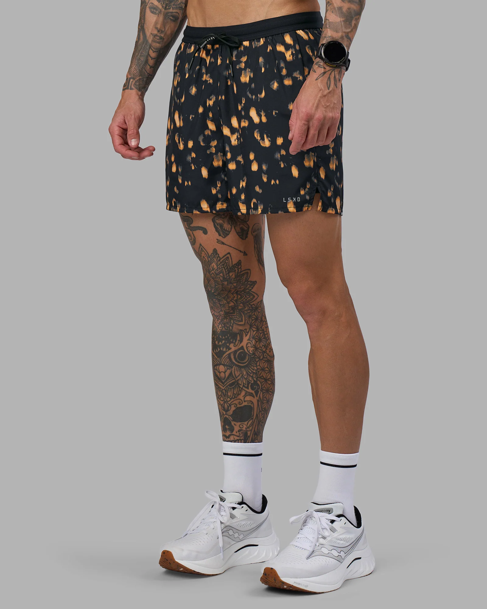 Pace 5" Lined Running Short - Markings Black Print 8 Pace 5" Lined Running Short - Markings Black Print