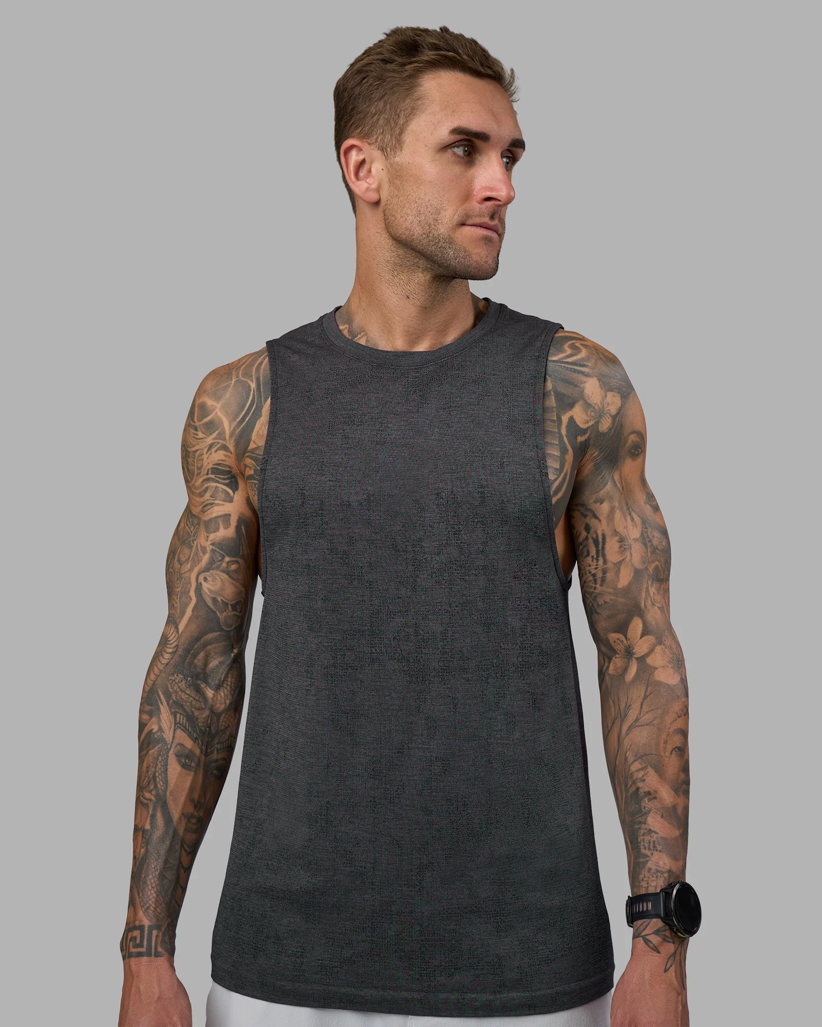 AeroFLX+ Seamless Muscle Tank - Black Camo-Graphite