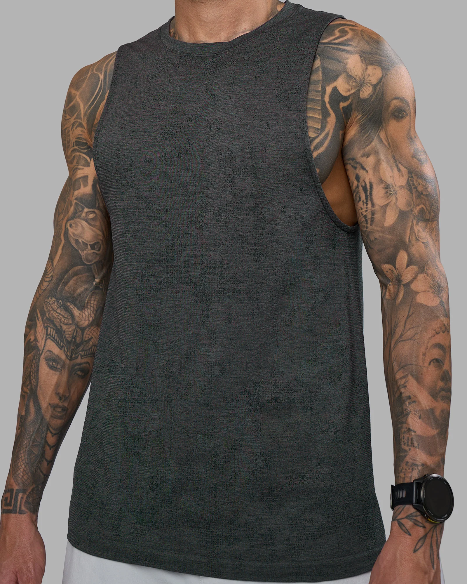 AeroFLX+ Seamless Muscle Tank - Black Camo-Graphite