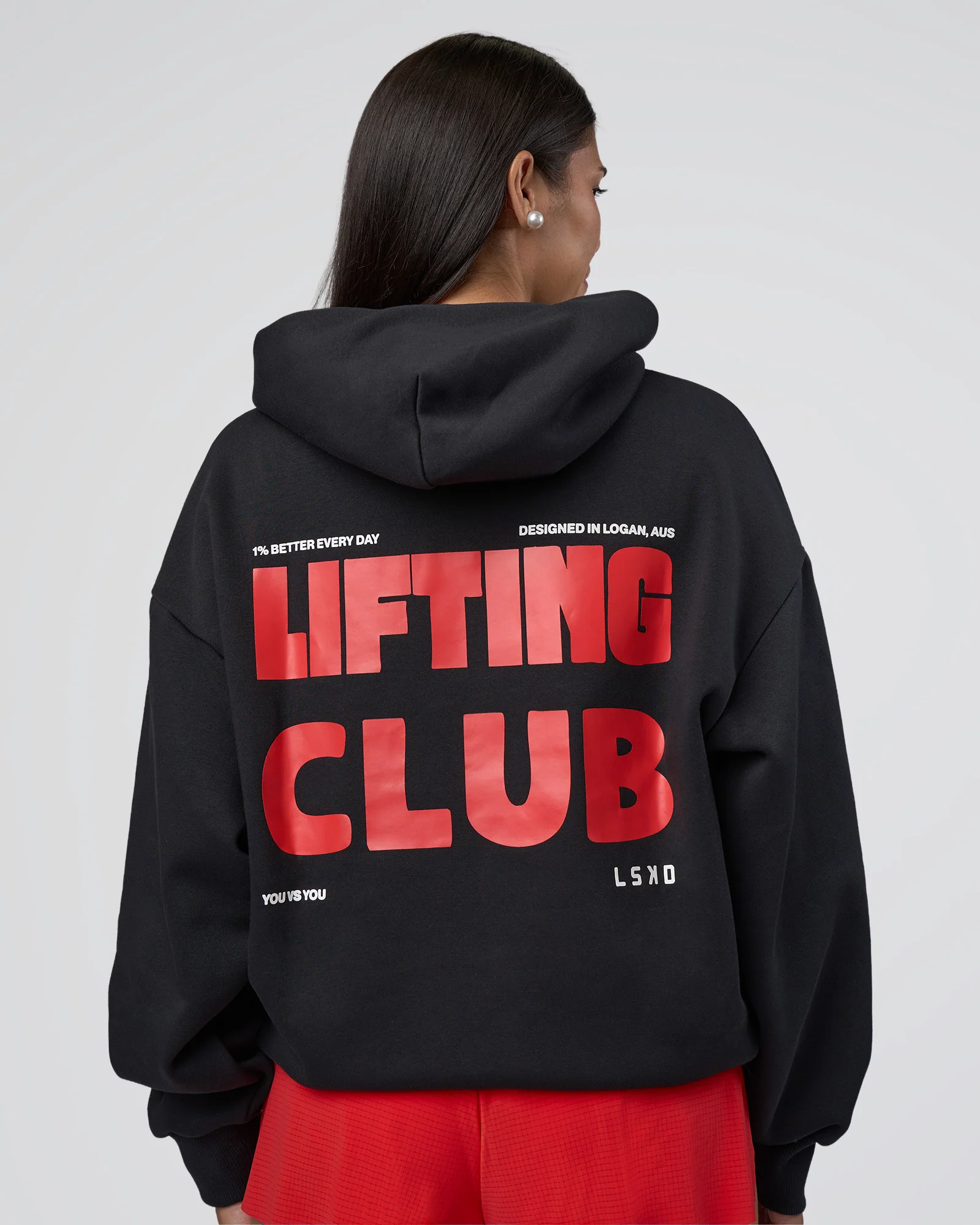 Lifting Unisex Oversized Hoodie - Black-Flame 4 Lifting Unisex Oversized Hoodie - Black-Flame