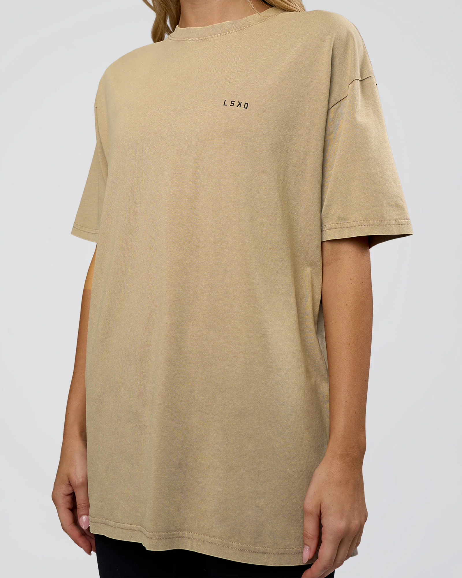 We Love This FLXCotton Oversized Tee - Greige Washed-Black 9 We Love This FLXCotton Oversized Tee - Greige Washed-Black