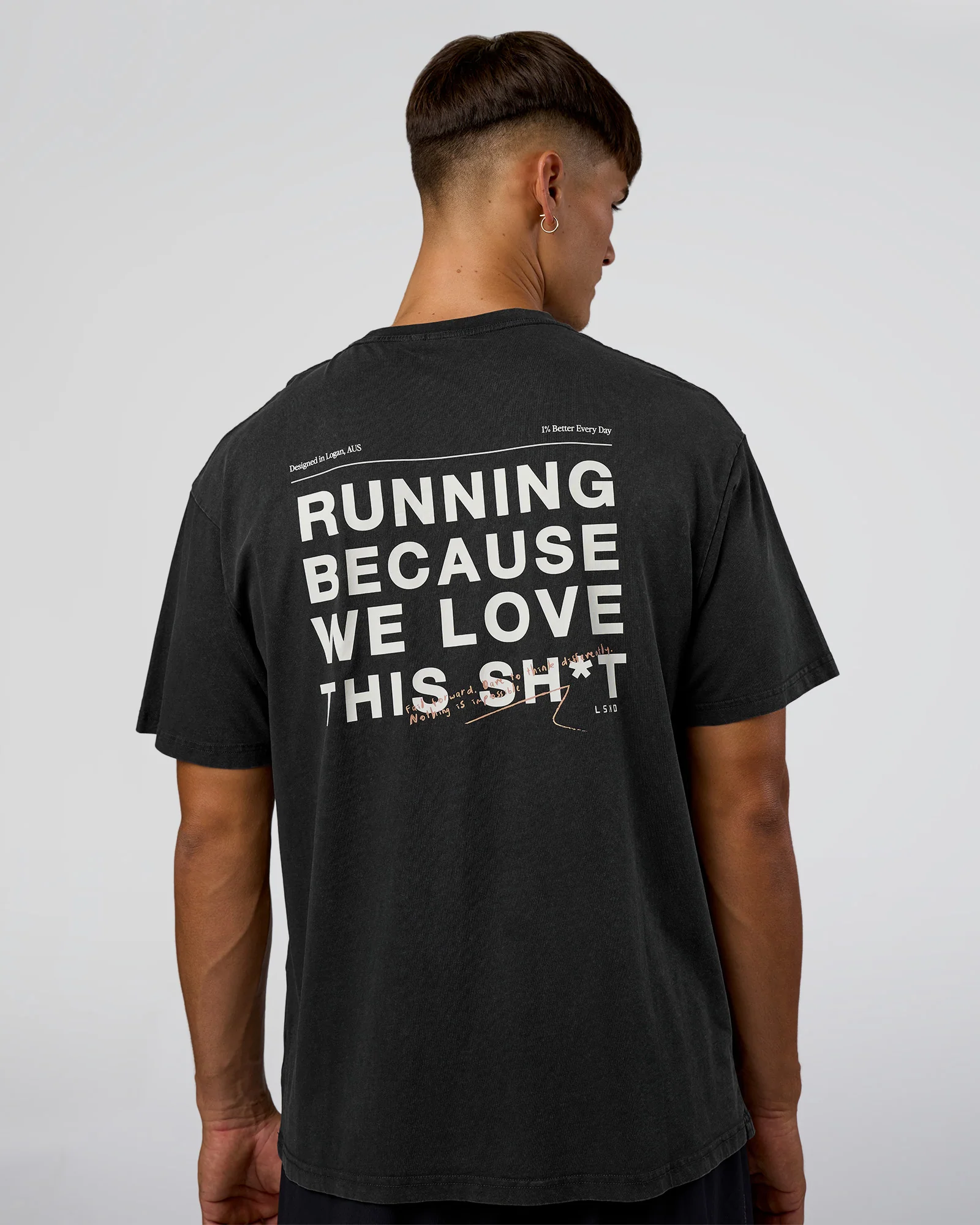 We Love This FLXCotton Oversized Tee - Black Washed-White 3 We Love This FLXCotton Oversized Tee - Black Washed-White