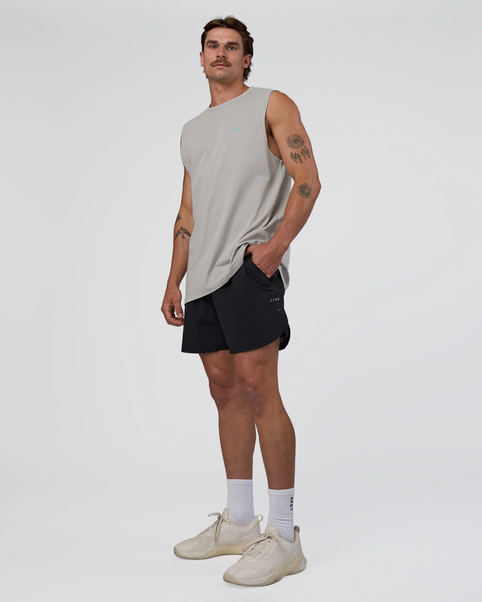 Lifting Club FLXCotton Tank - Washed Alloy-Baltic Sea 3 Lifting Club FLXCotton Tank - Washed Alloy-Baltic Sea