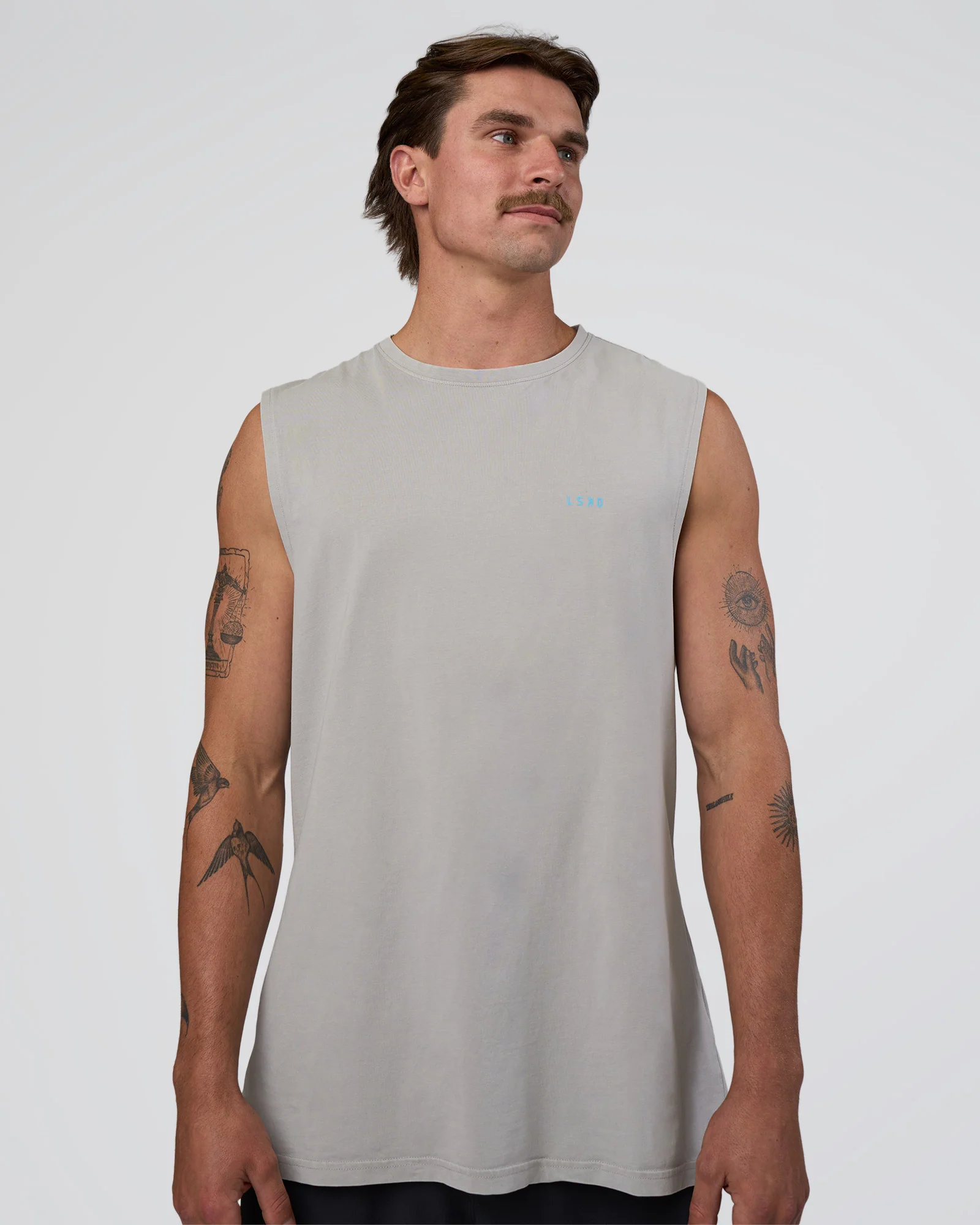 Lifting Club FLXCotton Tank - Washed Alloy-Baltic Sea 4 Lifting Club FLXCotton Tank - Washed Alloy-Baltic Sea