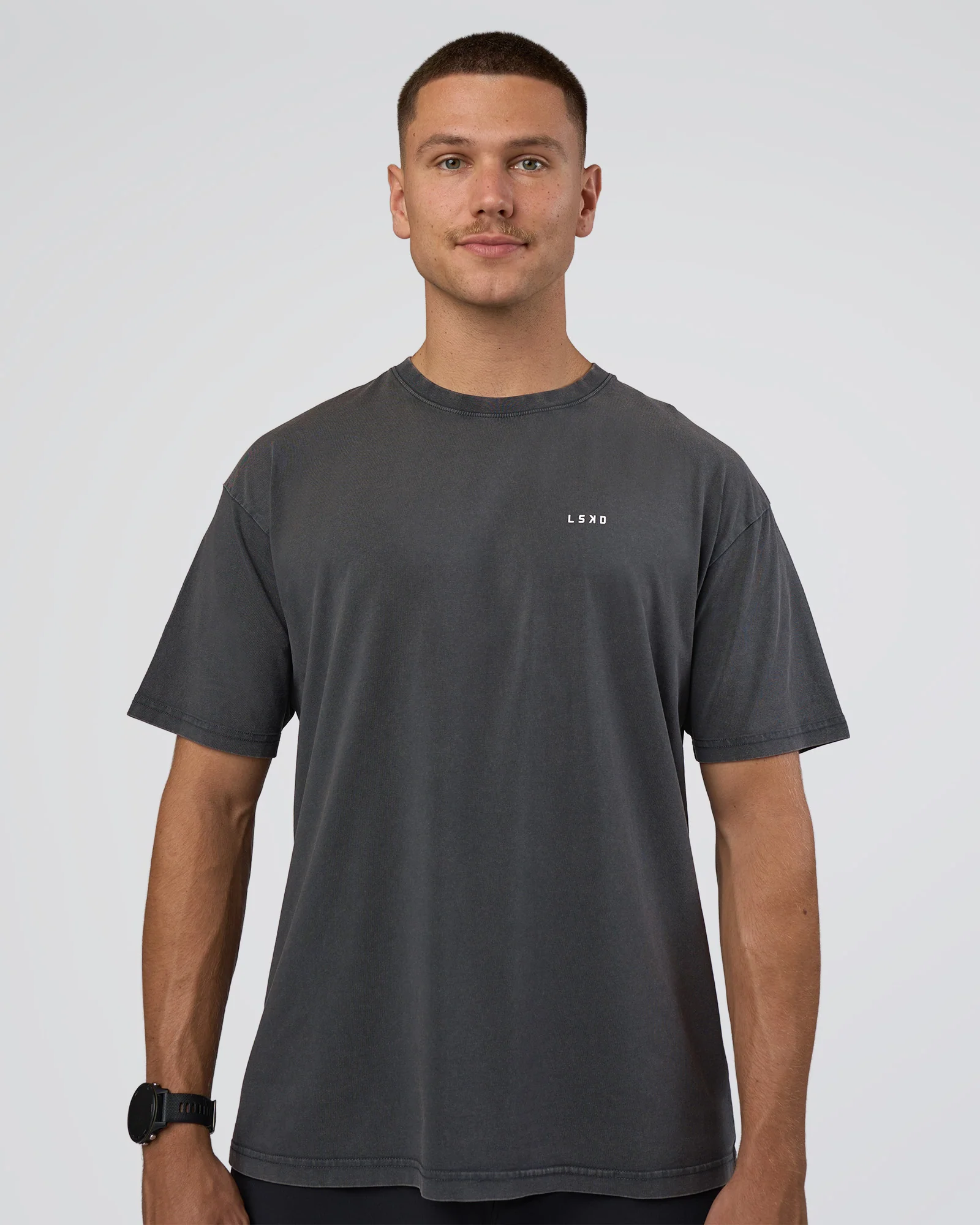 Lifting FLXCotton Oversized Tee - Black Washed-Flame