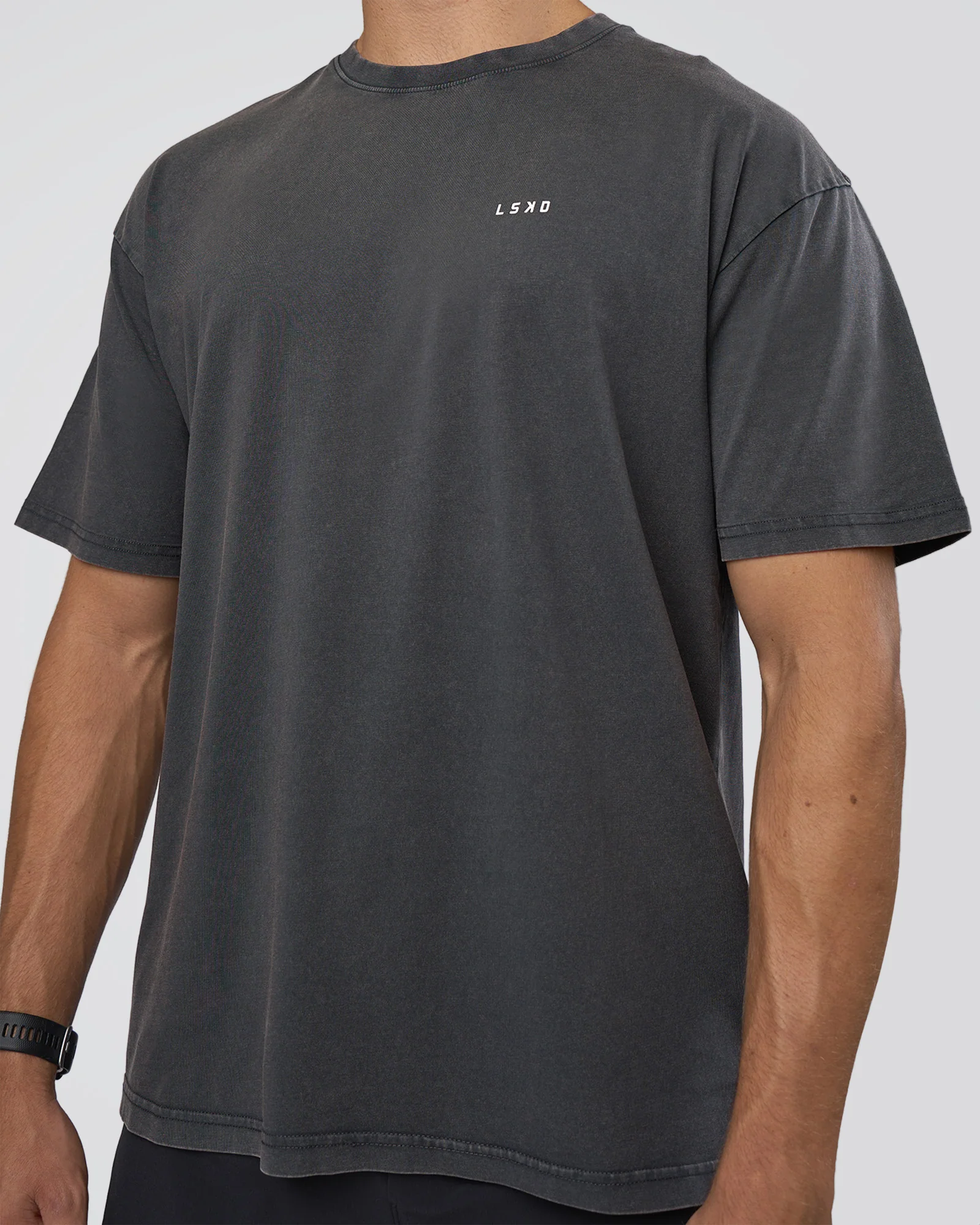 Lifting FLXCotton Oversized Tee - Black Washed-Flame