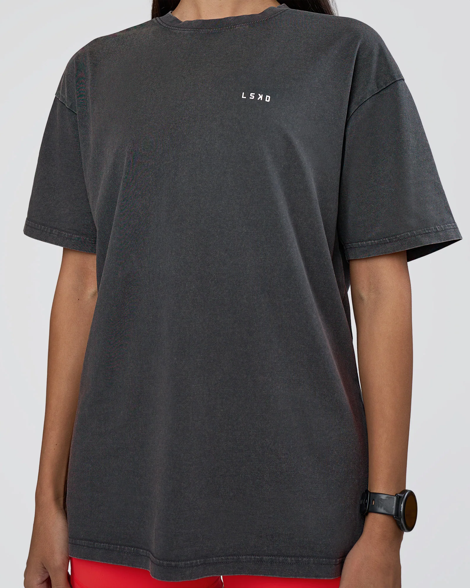 Lifting FLXCotton Oversized Tee - Black Washed-Flame