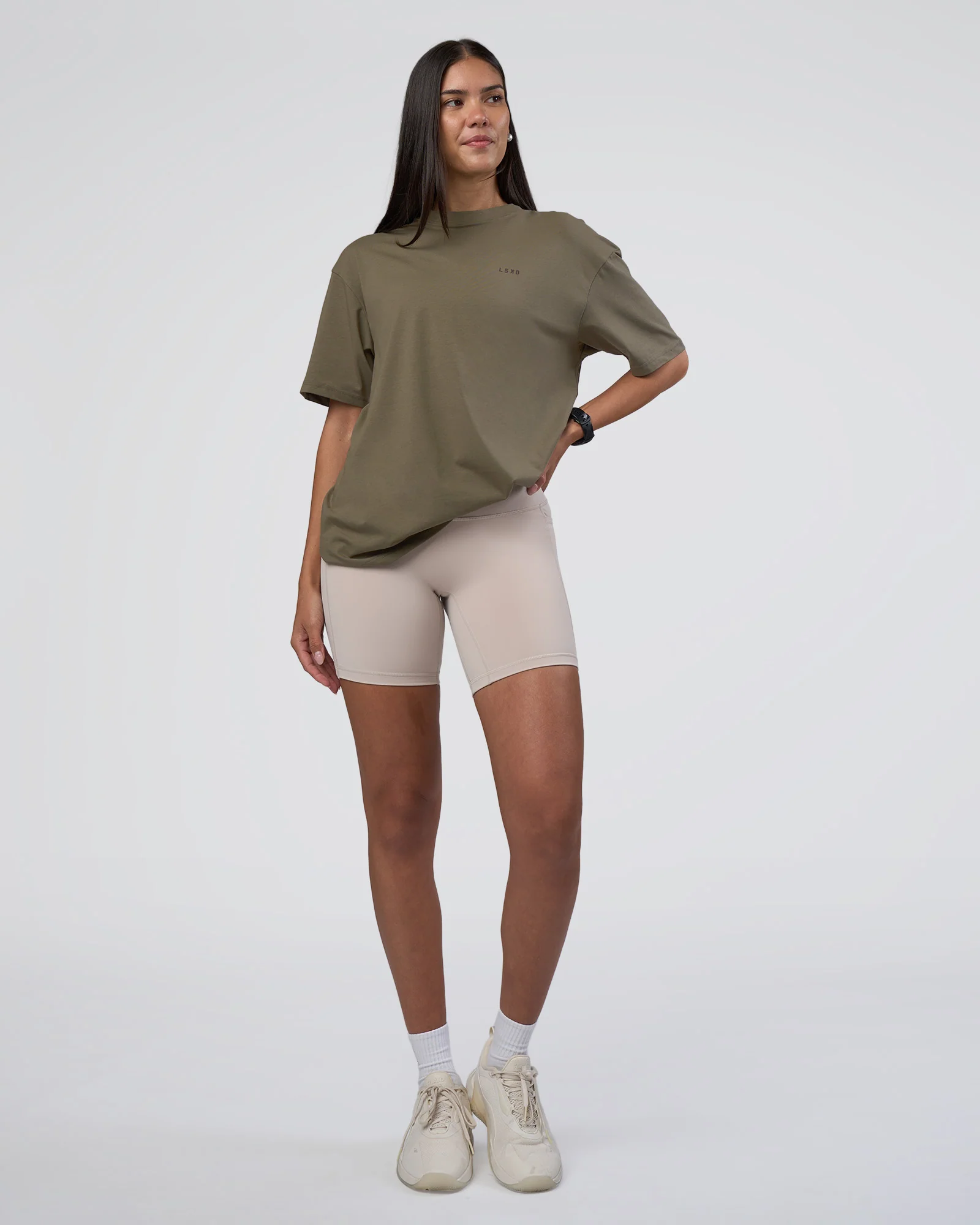 Lifting FLXCotton Oversized Tee - Walnut Grey-Hot Chocolate 7 Lifting FLXCotton Oversized Tee - Walnut Grey-Hot Chocolate