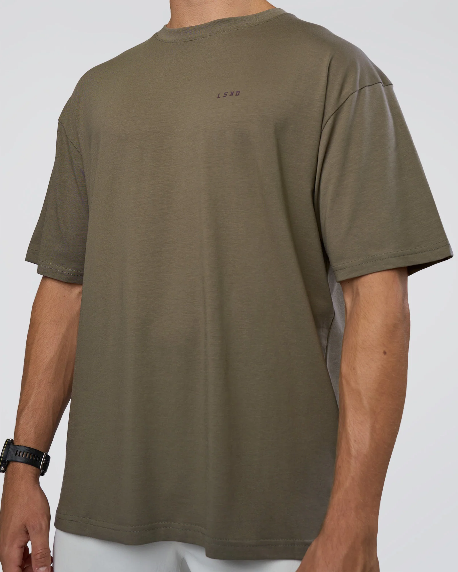 Lifting FLXCotton Oversized Tee - Walnut Grey-Hot Chocolate 8 Lifting FLXCotton Oversized Tee - Walnut Grey-Hot Chocolate