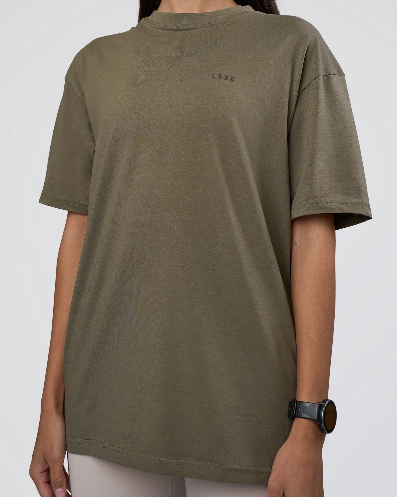 Lifting FLXCotton Oversized Tee - Walnut Grey-Hot Chocolate 9 Lifting FLXCotton Oversized Tee - Walnut Grey-Hot Chocolate