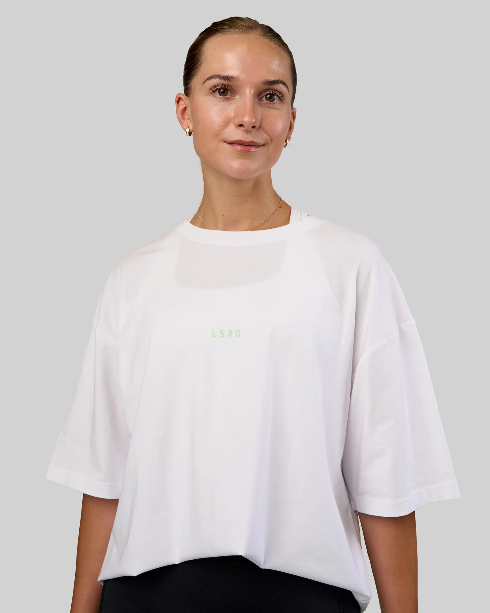 Together We Rise FLXCotton Oversized Tee - White-Solar Lime 4 Together We Rise FLXCotton Oversized Tee - White-Solar Lime