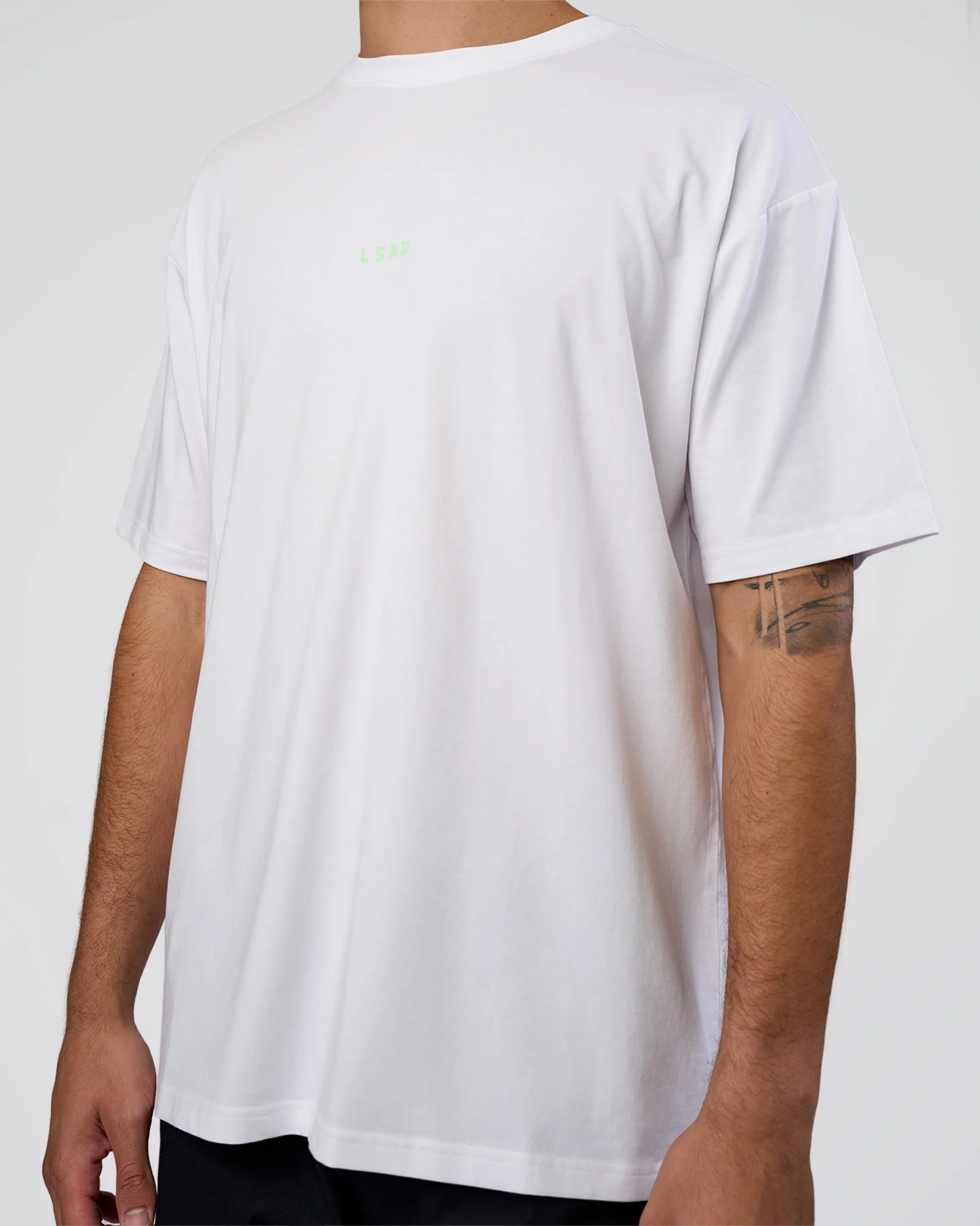 Together We Rise FLXCotton Oversized Tee - White-Solar Lime 7 Together We Rise FLXCotton Oversized Tee - White-Solar Lime