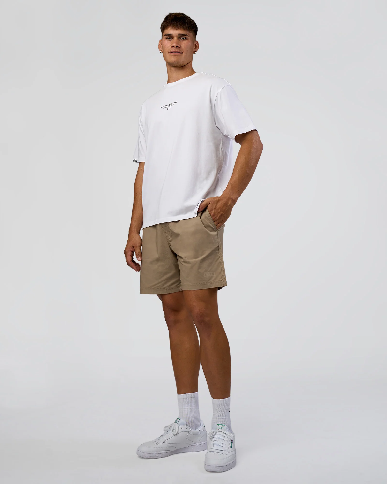 1% Better Every Day EST FLXCotton Oversized Tee - White