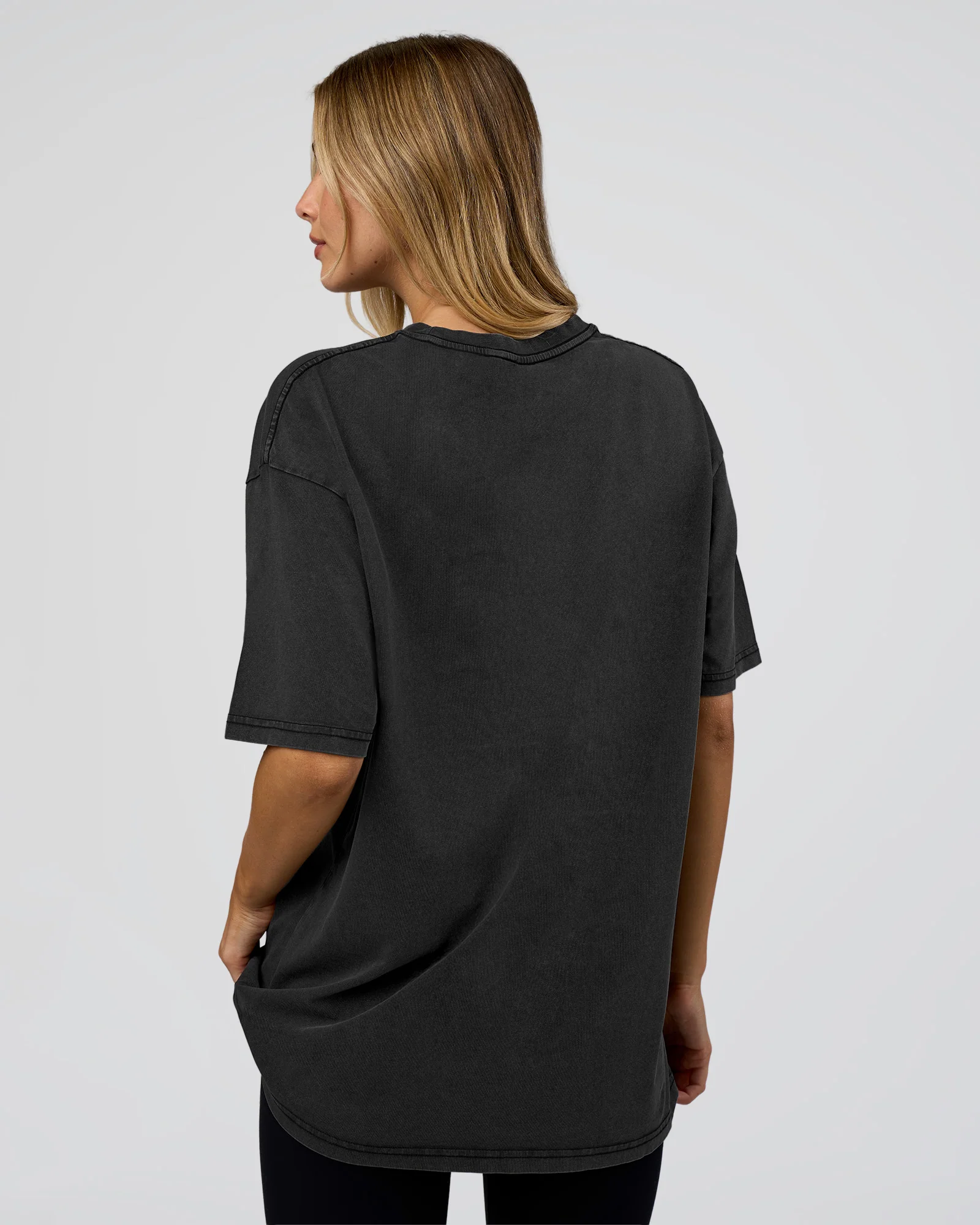 1% Better Every Day EST FLXCotton Oversized Tee - Black Washed