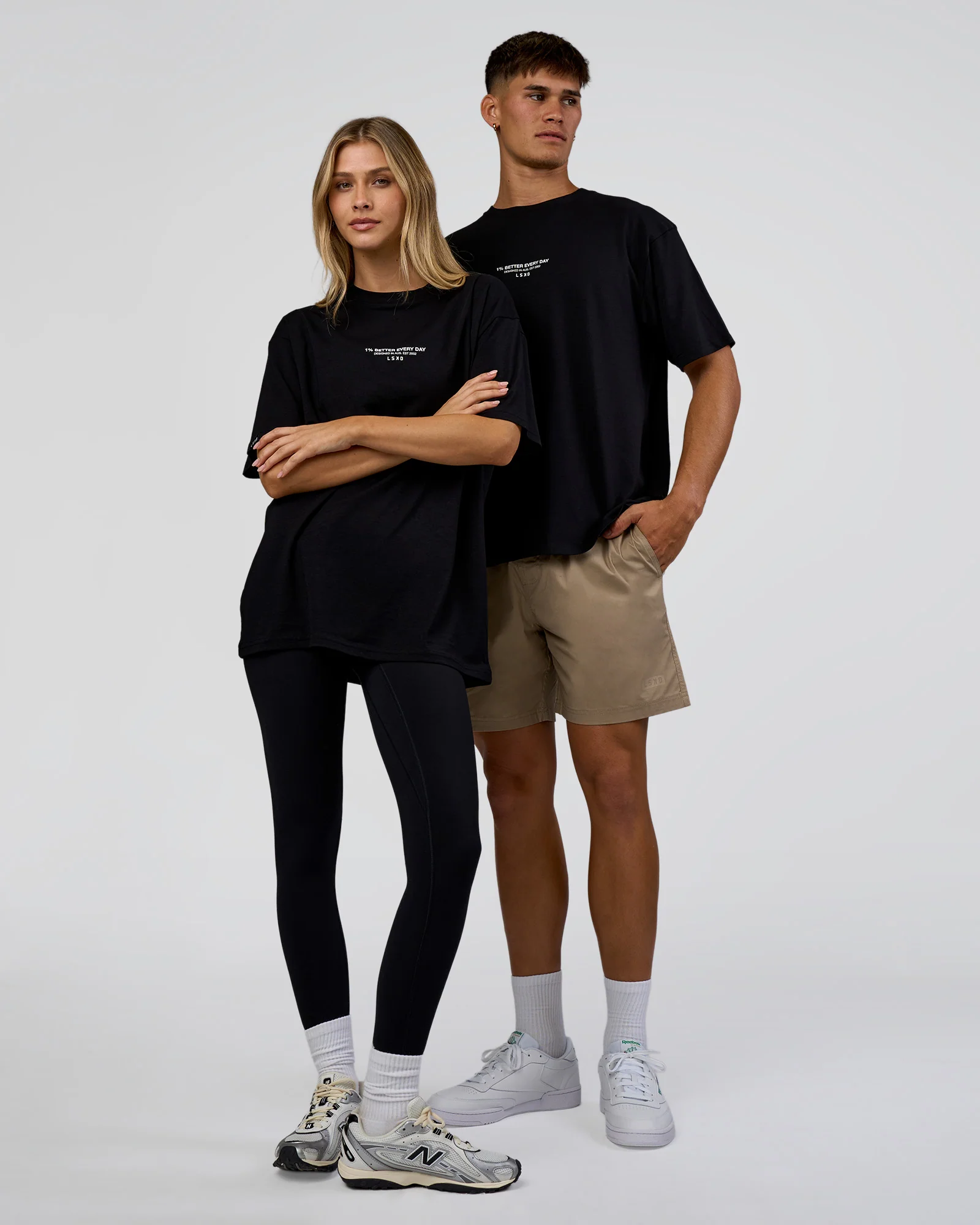 1% Better Every Day EST FLXCotton Oversized Tee - Black