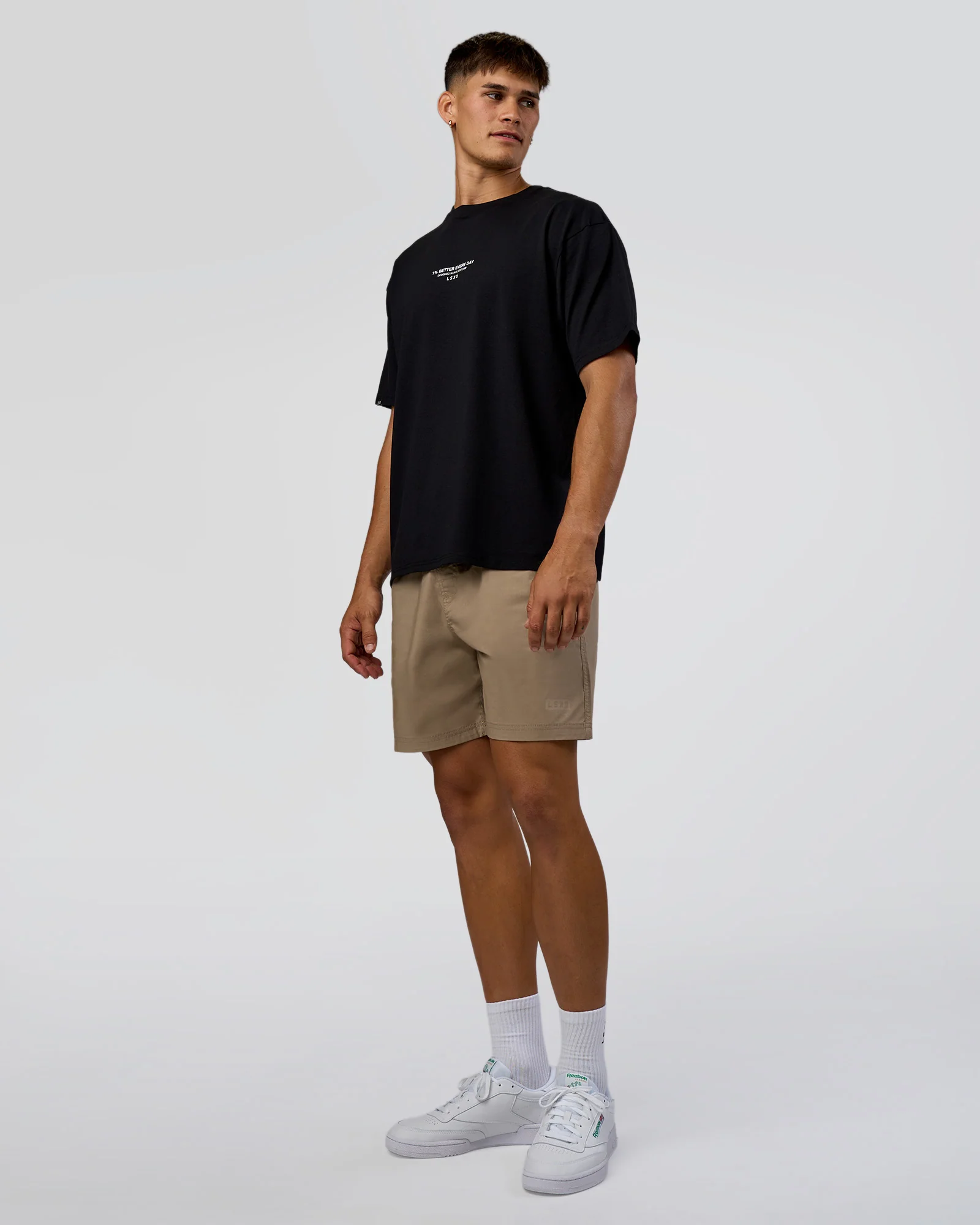 1% Better Every Day EST FLXCotton Oversized Tee - Black