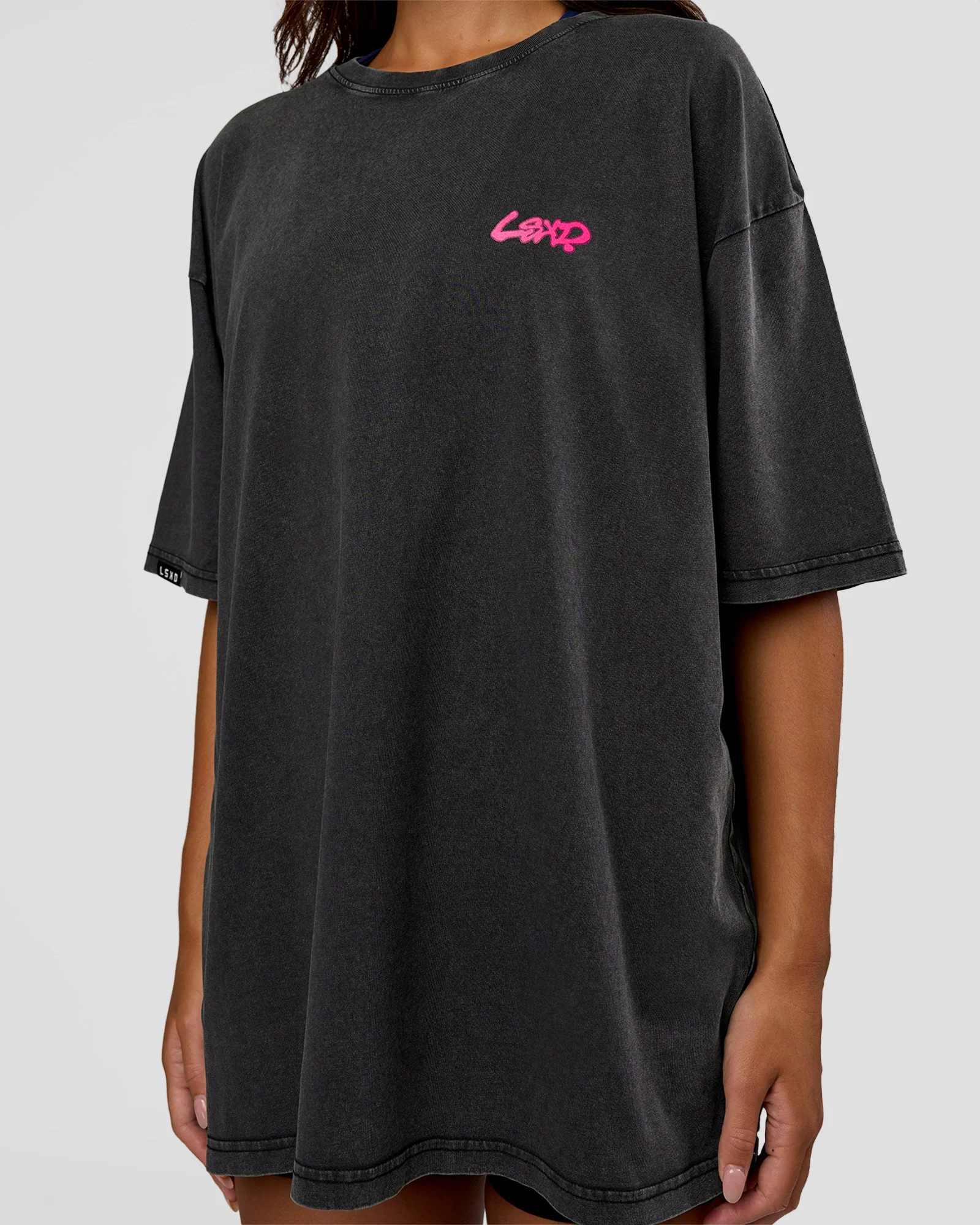 Break Through FLXCotton Oversized Tee - Black-Plum Caspia 8 Break Through FLXCotton Oversized Tee - Black-Plum Caspia