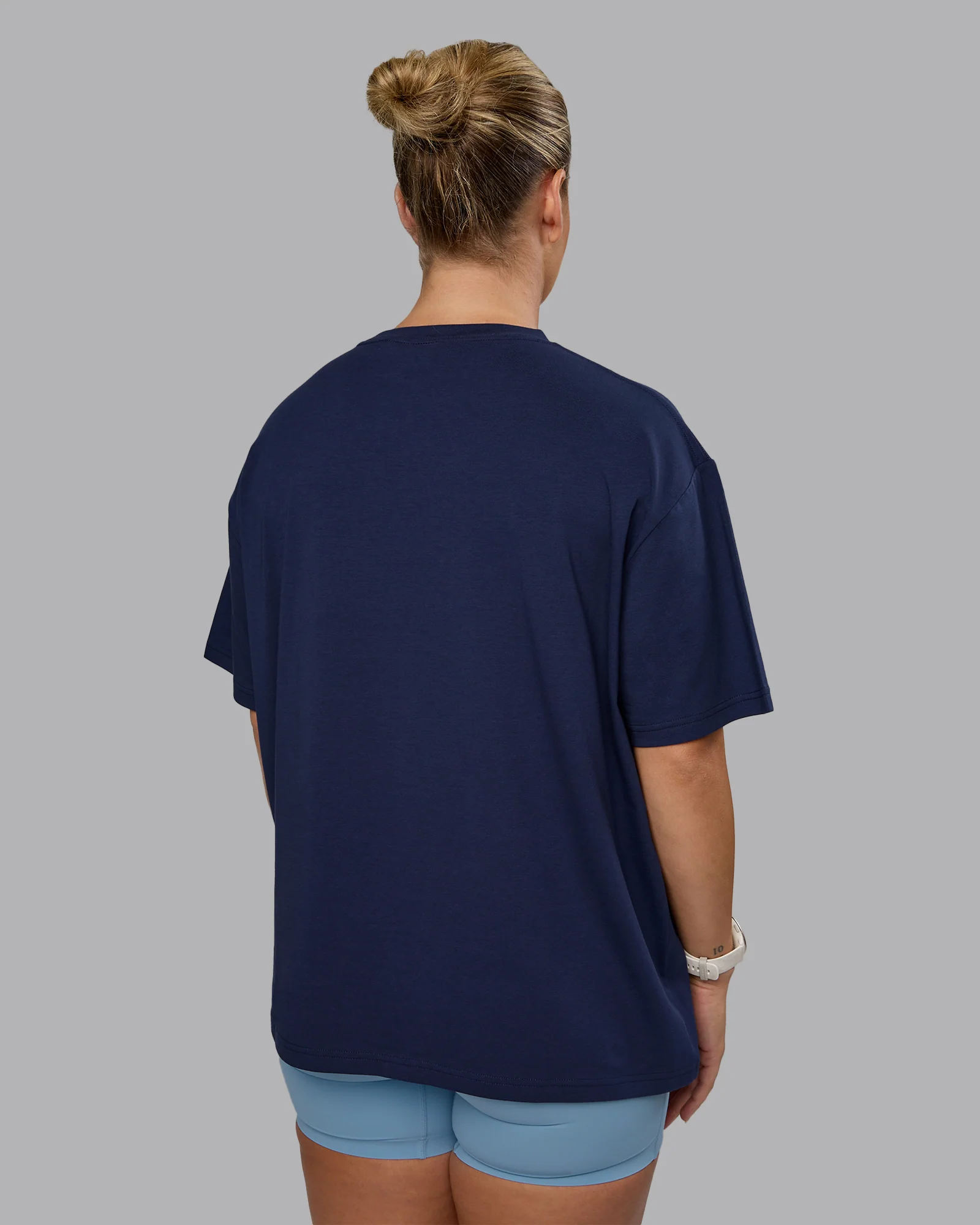 Go-To FLXCotton Oversized Tee - Future Navy-White 3 Go-To FLXCotton Oversized Tee - Future Navy-White