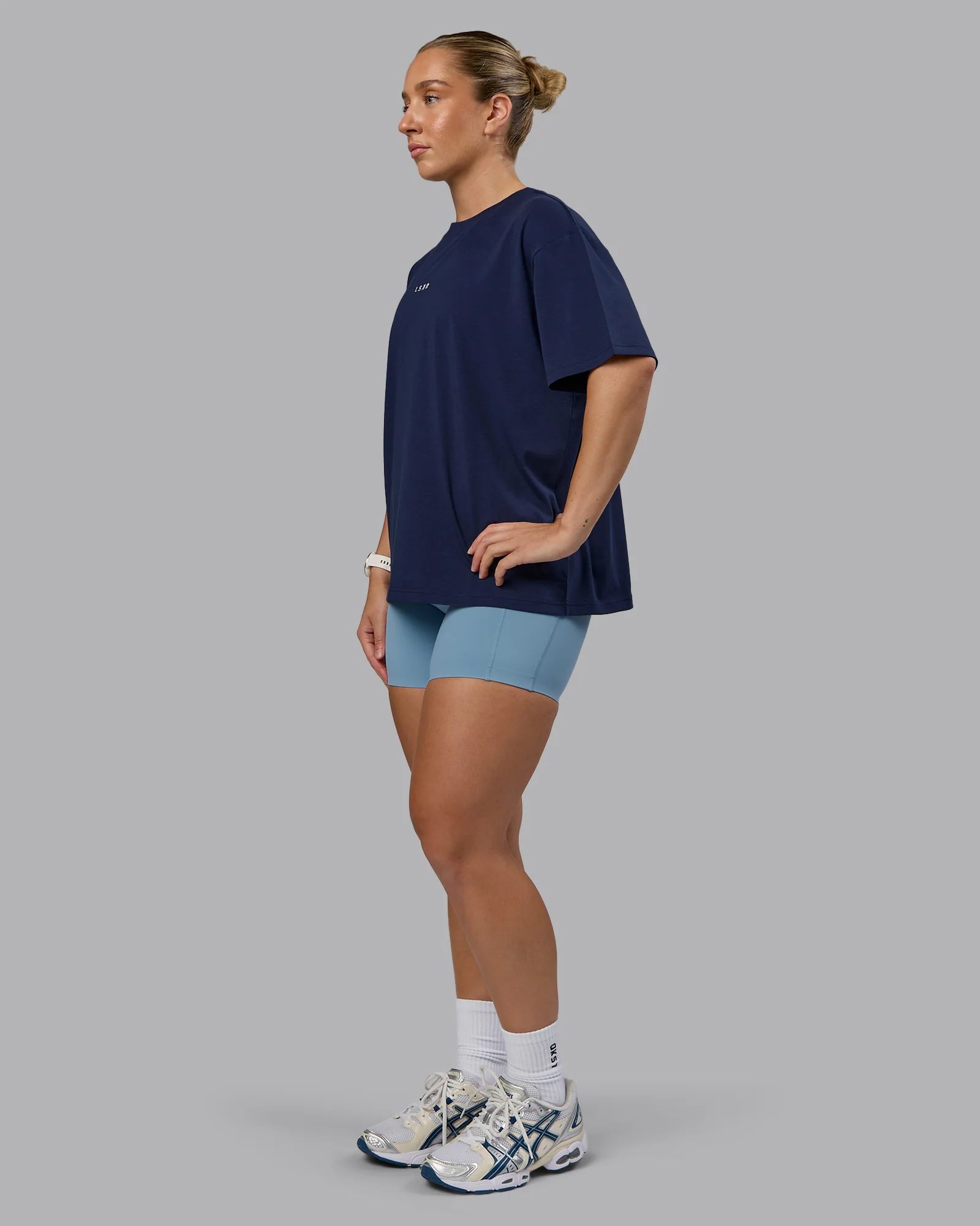 Go-To FLXCotton Oversized Tee - Future Navy-White 5 Go-To FLXCotton Oversized Tee - Future Navy-White