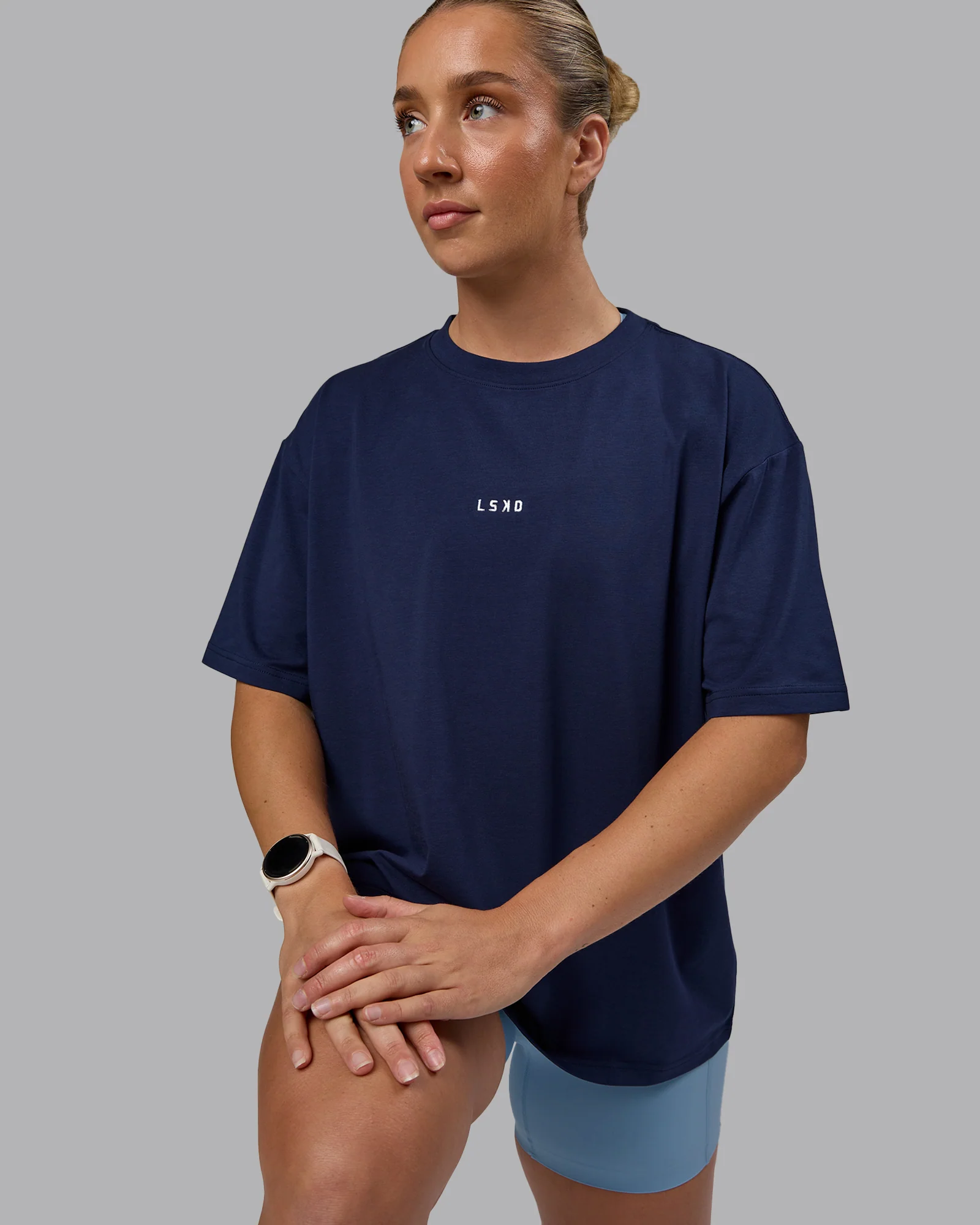 Go-To FLXCotton Oversized Tee - Future Navy-White 6 Go-To FLXCotton Oversized Tee - Future Navy-White
