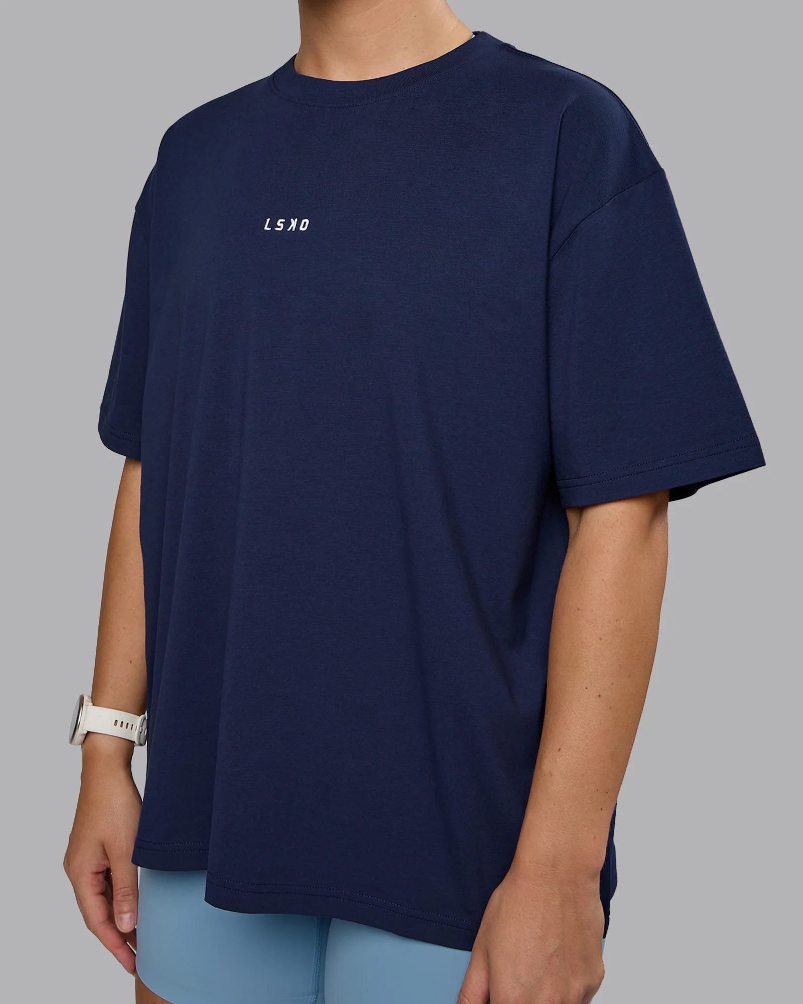 Go-To FLXCotton Oversized Tee - Future Navy-White 7 Go-To FLXCotton Oversized Tee - Future Navy-White