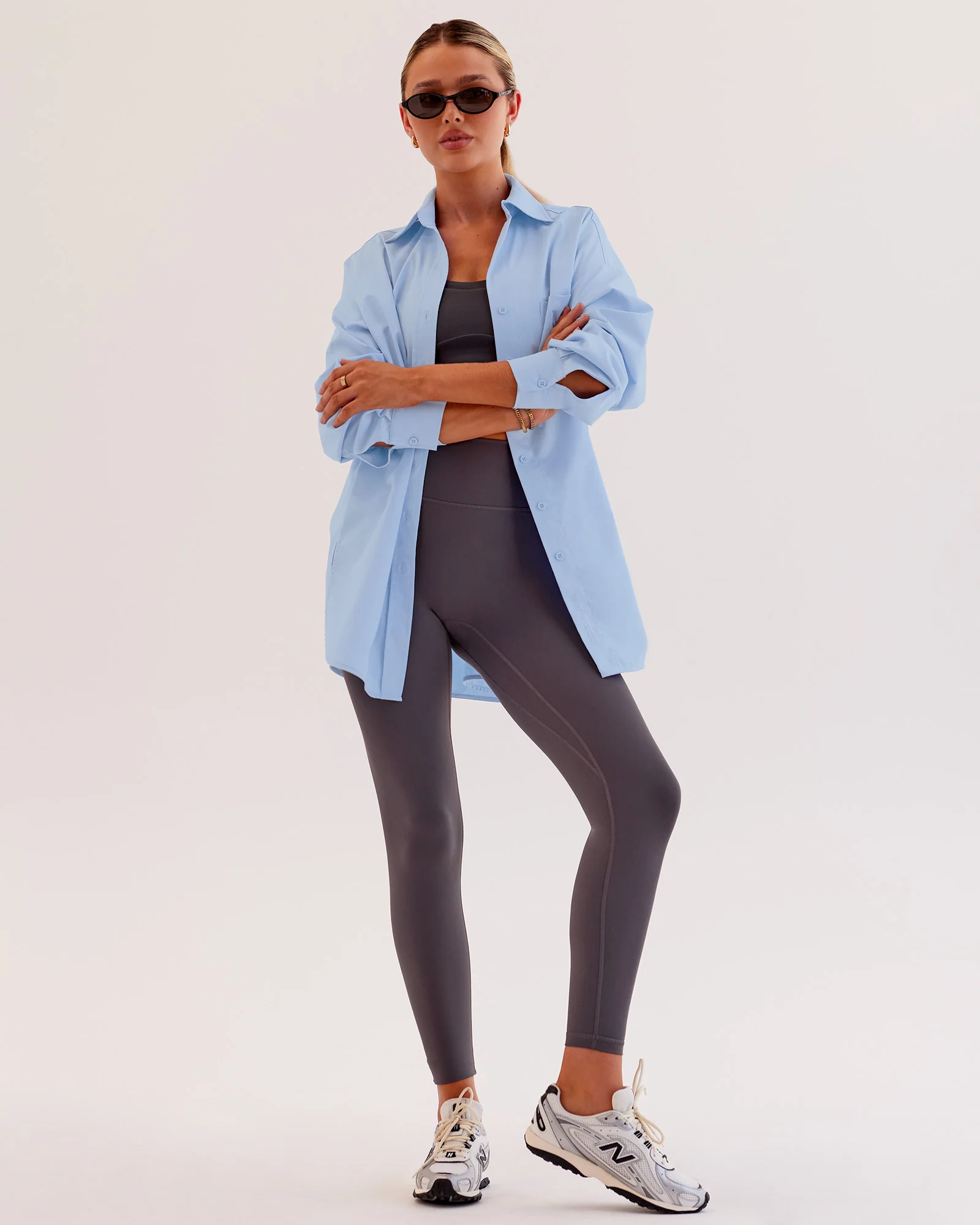 Go-To Oversized Shirt - Poplin Blue