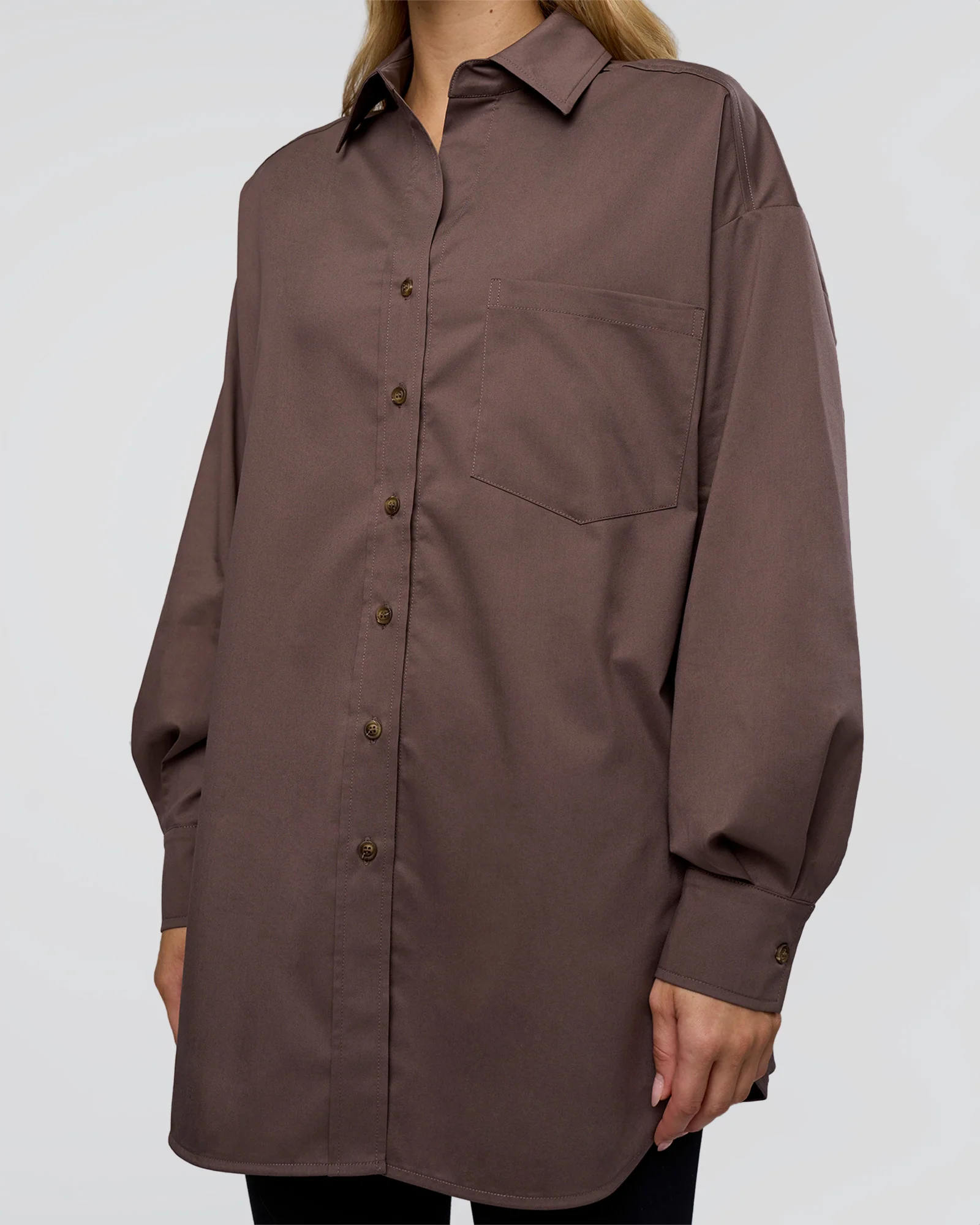 Go-To Oversized Shirt - Cocoa 10 Go-To Oversized Shirt - Cocoa