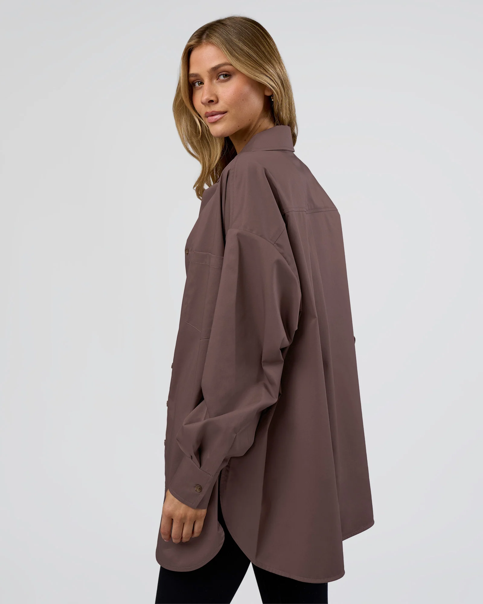 Go-To Oversized Shirt - Cocoa 3 Go-To Oversized Shirt - Cocoa