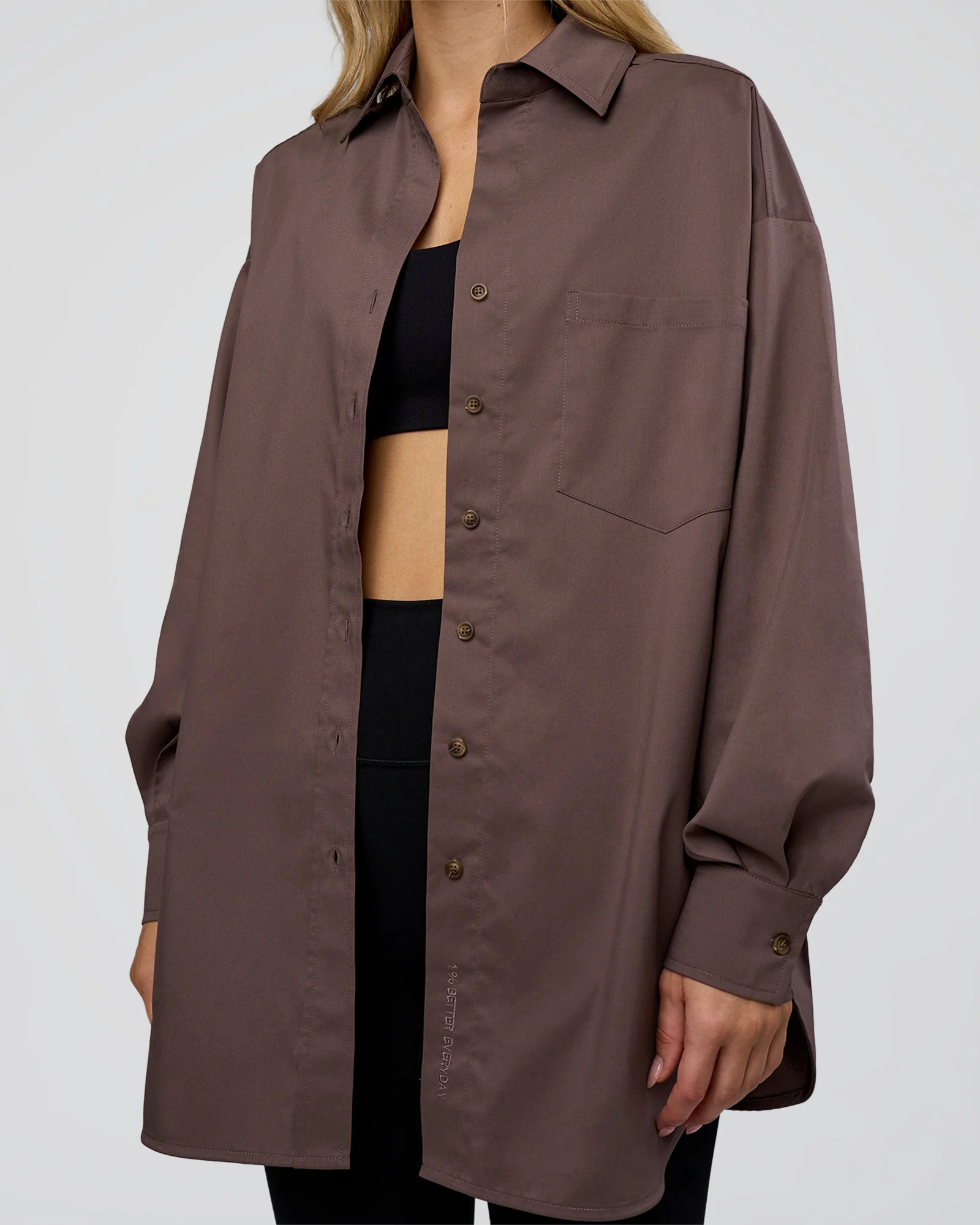 Go-To Oversized Shirt - Cocoa 9 Go-To Oversized Shirt - Cocoa