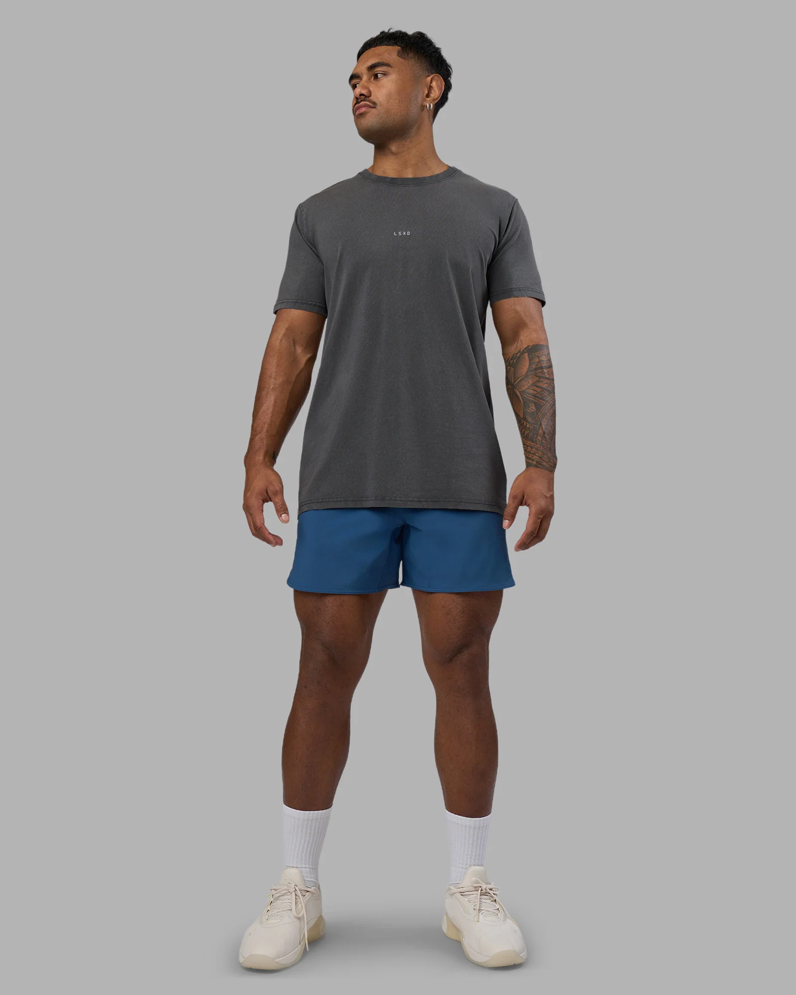 Base FLXCotton Tee - Dark Storm Washed