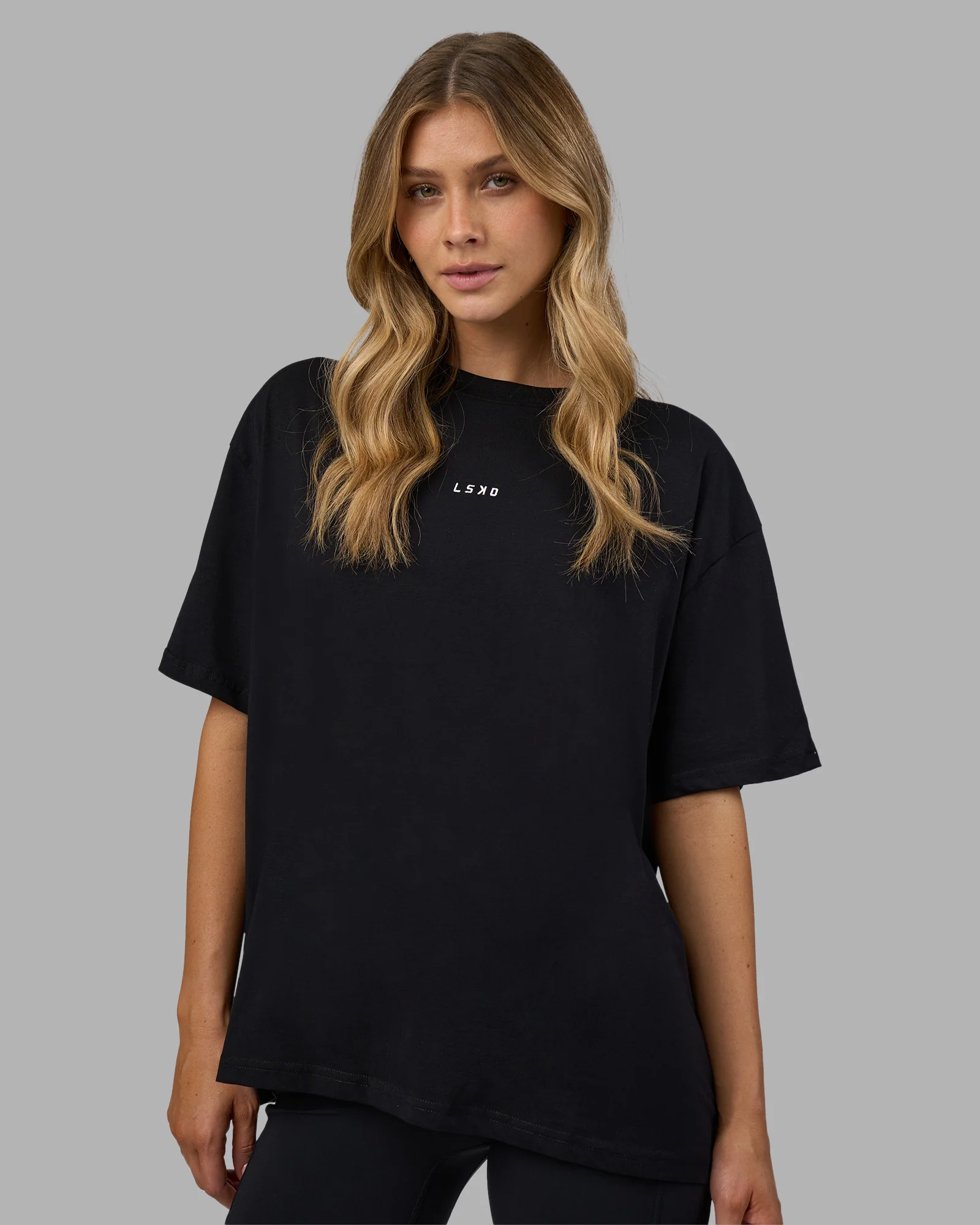 Go-To FLXCotton Oversized Tee - Black-White 4 Go-To FLXCotton Oversized Tee - Black-White