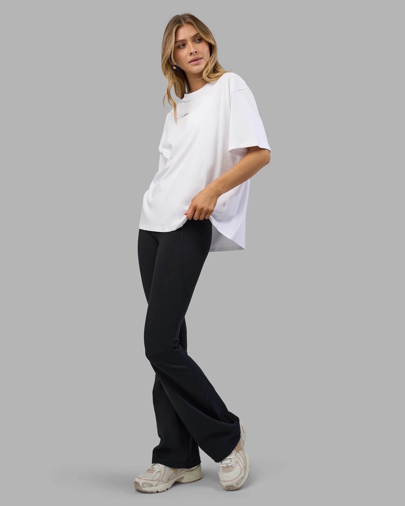 Go-To FLXCotton Oversized Tee - White-Black 3 Go-To FLXCotton Oversized Tee - White-Black