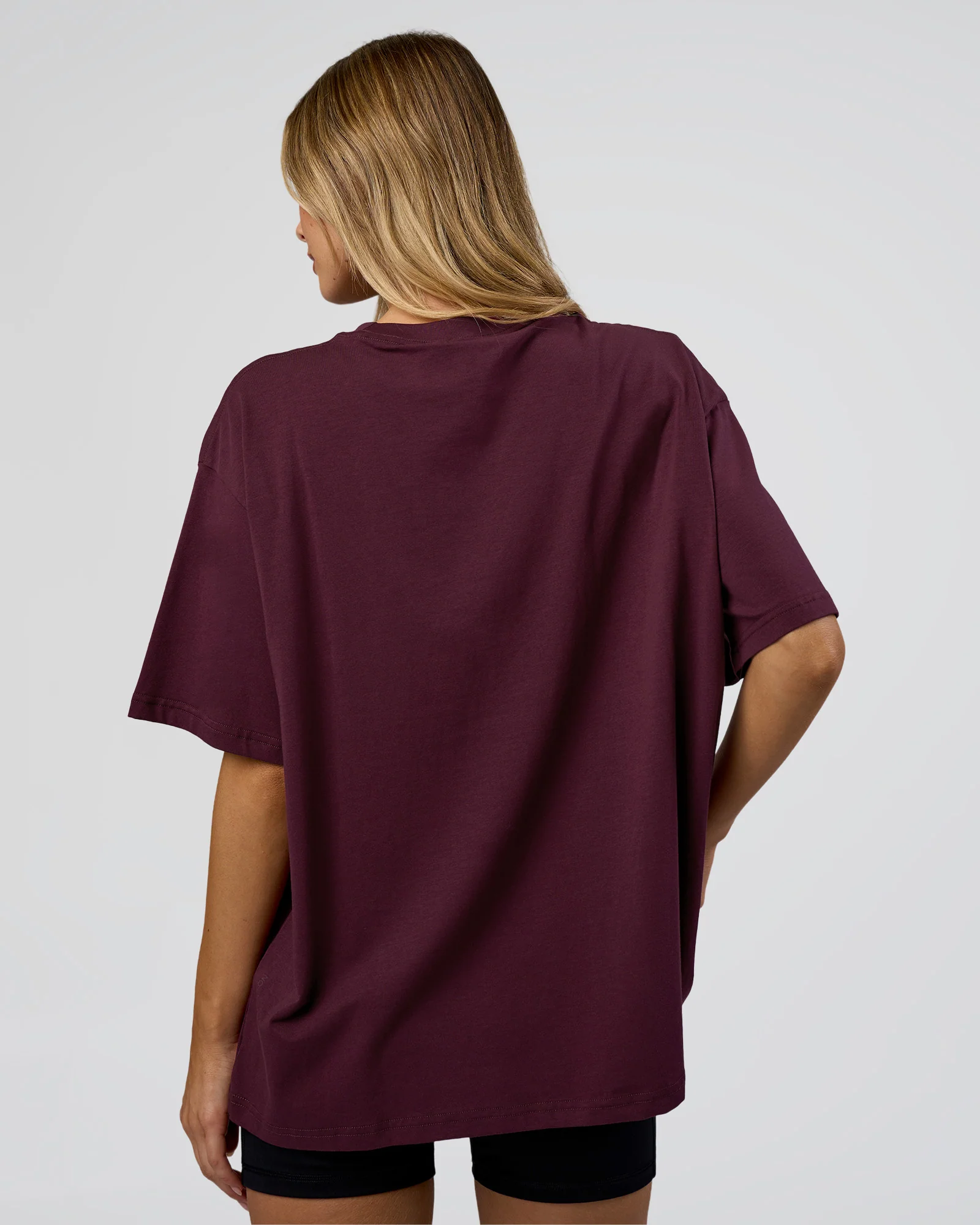 Go-To FLXCotton Oversized Tee - Cherry Lacquer-White 3 Go-To FLXCotton Oversized Tee - Cherry Lacquer-White