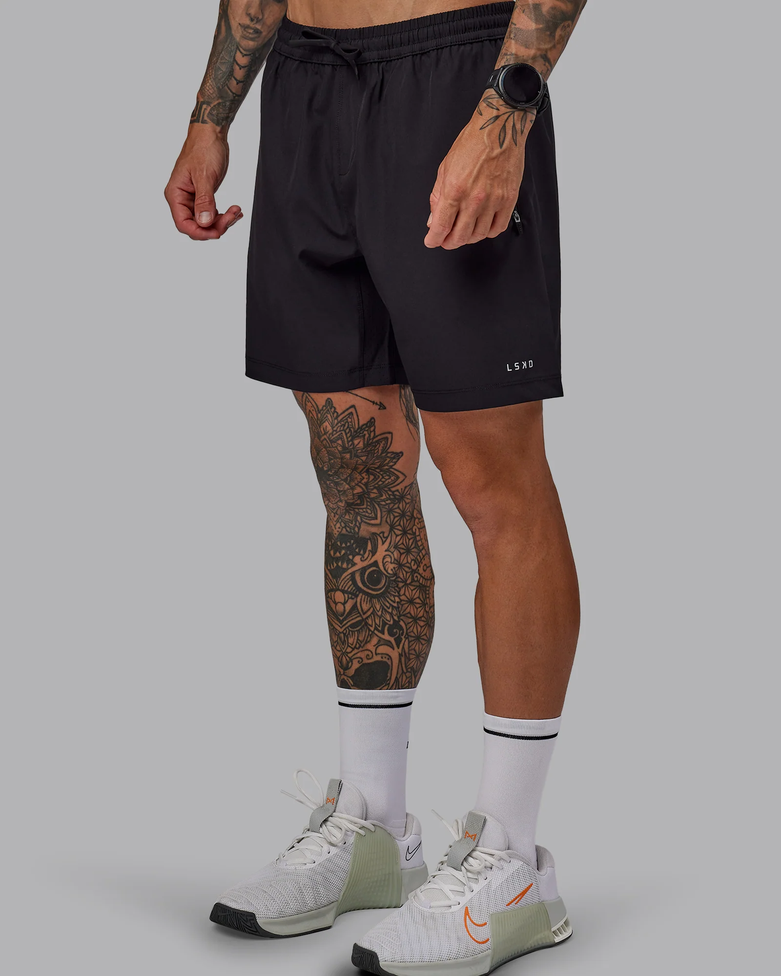 Rep 7'' Performance Short - Black-White